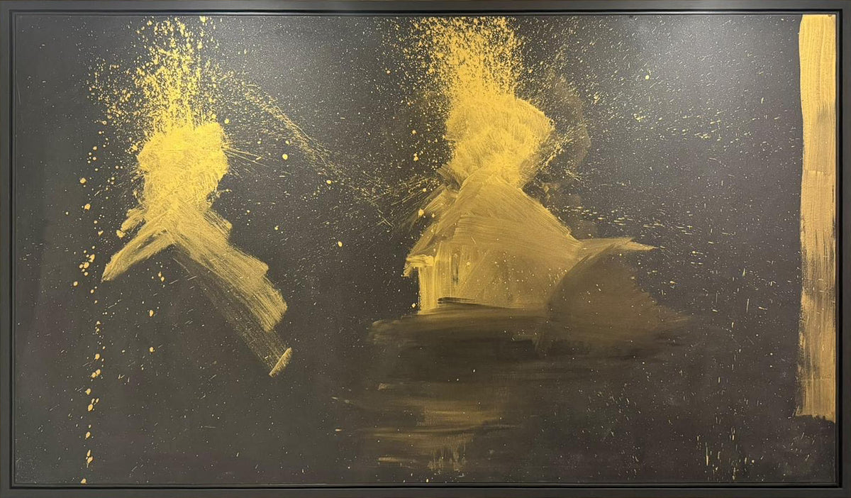 Richard Hambleton | Double Shadow Head, Gold | Original