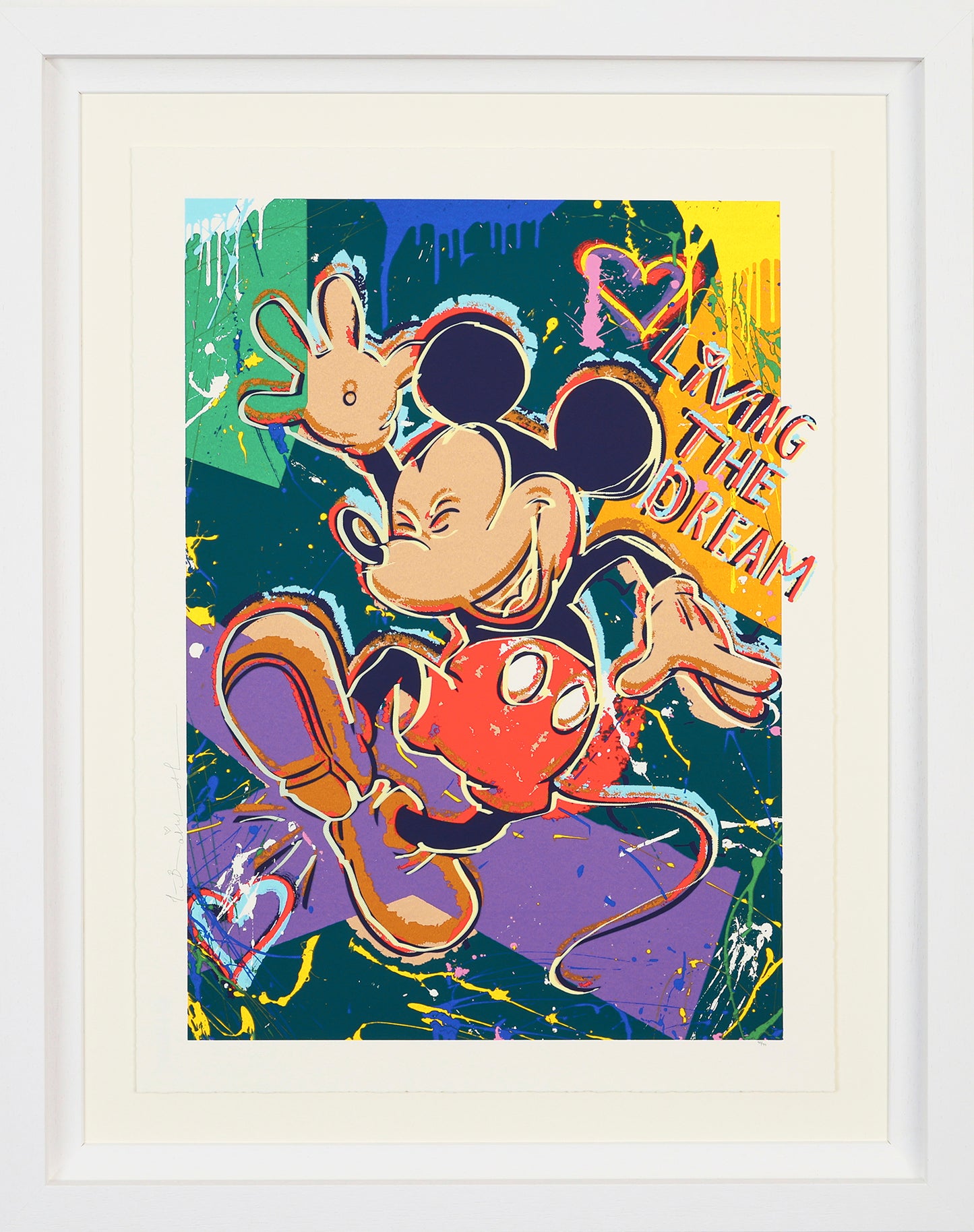 Colorful poster of a cartoon character with text
street art
spray can
romantic
portrait
pop art
nostalgic
Mr. Brainwash
Minnie Mouse
Mickey Mouse
love
Living the Dream
global release
gift ideas
Forever Starts Here
Exclusive
edition
Disney x Mr Brainwash
Disney
contemporary art
cityscape
Christmas
Framed Artwork For Sale Ascot
