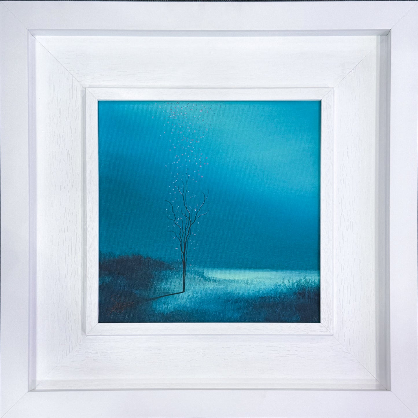Framed artwork of a tree against a blue sky with a white frame.
Vincent Devine
trees
surreal
portrait
original
Midas
Irish artist
investment artist
Golden
gold
floral
fine art
Falling Blossom
emerging artist
contemporary art
For Sale Surrey