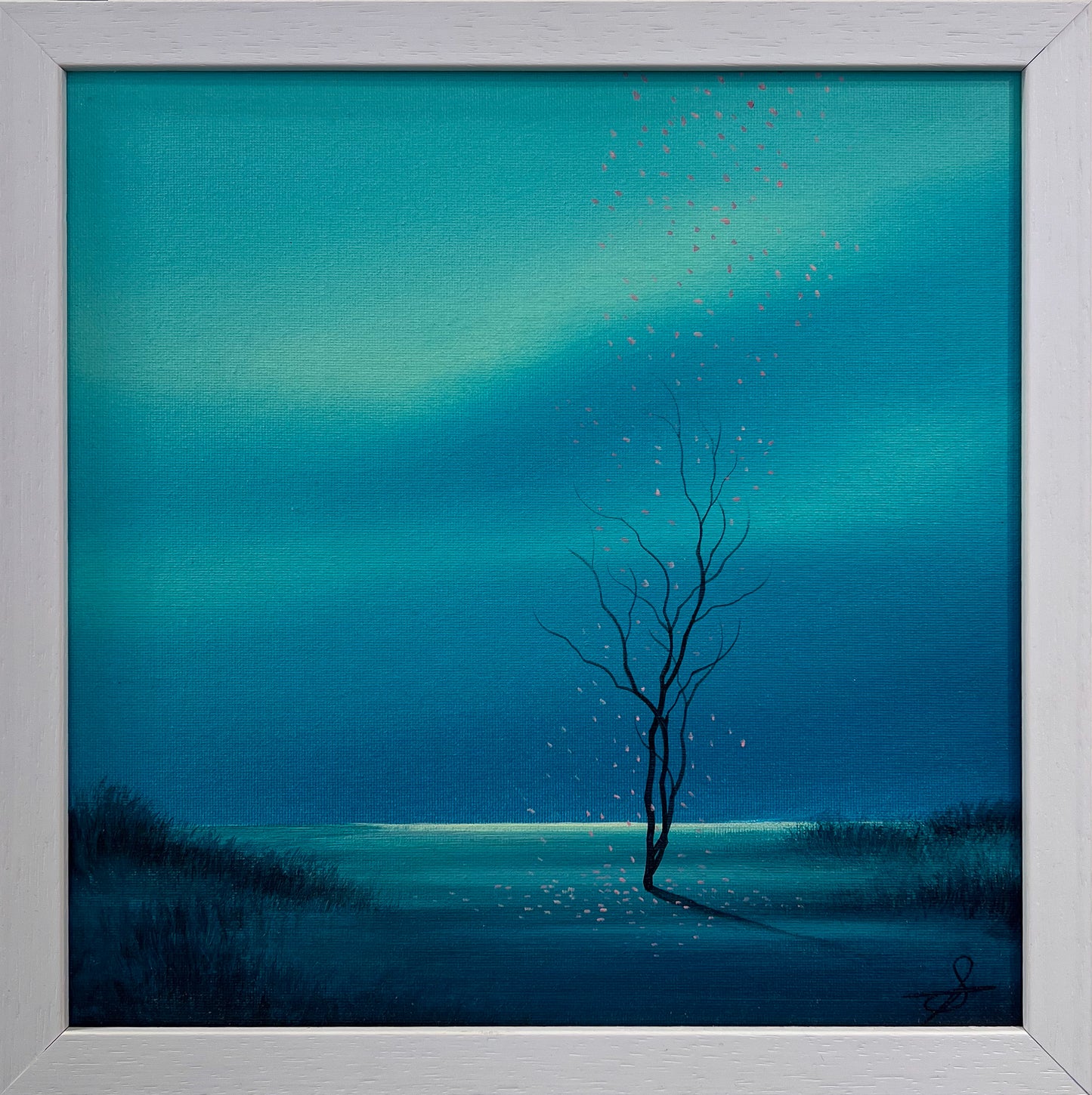 Artistic depiction of a tree on a beach with a starry night sky.
Vincent Devine
Untitled
trees
surreal
portrait
original
Midas
Irish artist
investment artist
Golden
gold
floral
fine art
Falling Blossom
emerging artist
contemporary art
For Sale Framed Artwork Surrey