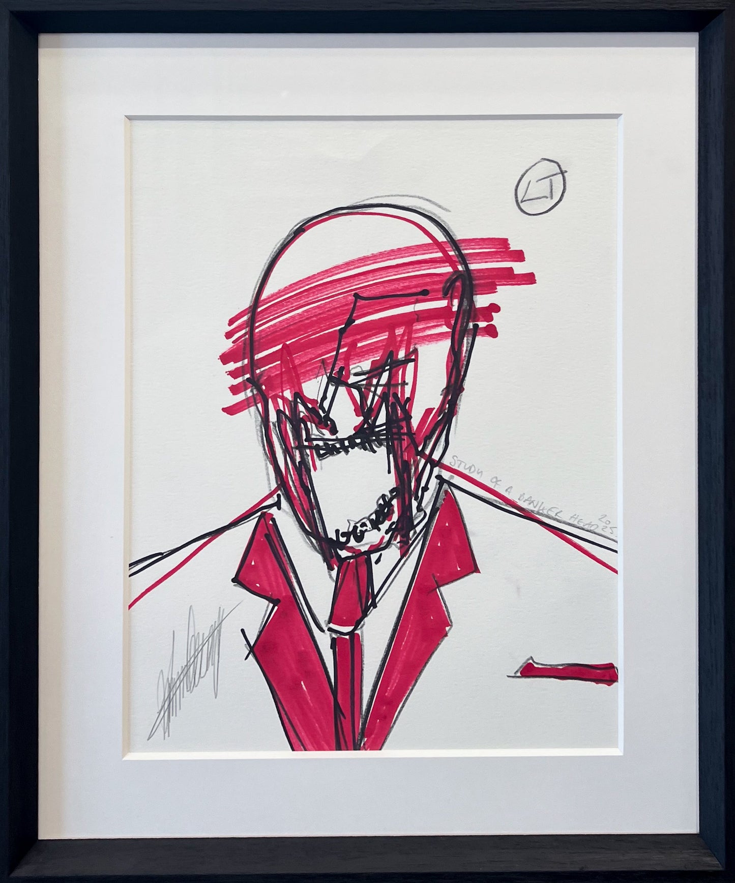 Lincoln Townley | Study of a Banker Head | Red | 2025