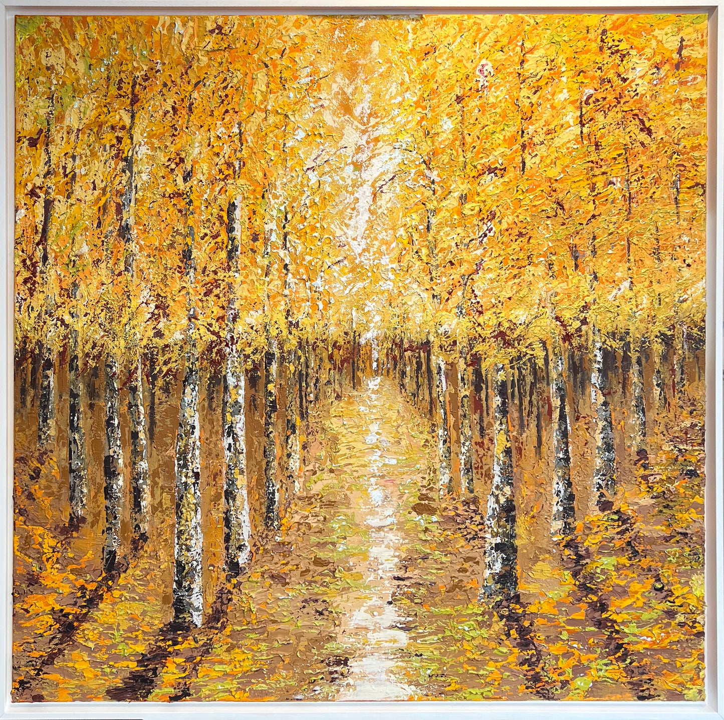 Helena Jay's original Golden Hour, warm golden light filtered through layered ecological symbolism