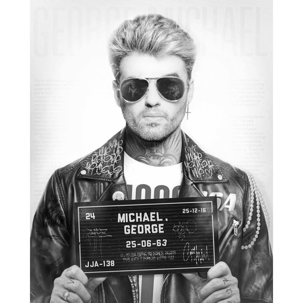 A framed and matted portrait of George Michael in a black and white style, presented as a fine art print.
portrait
pop art
photography
music
mug shot
JJ Adams
George Michael
film
edition
digital art
contemporary art
black and white
For Sale Framed Art Ascot