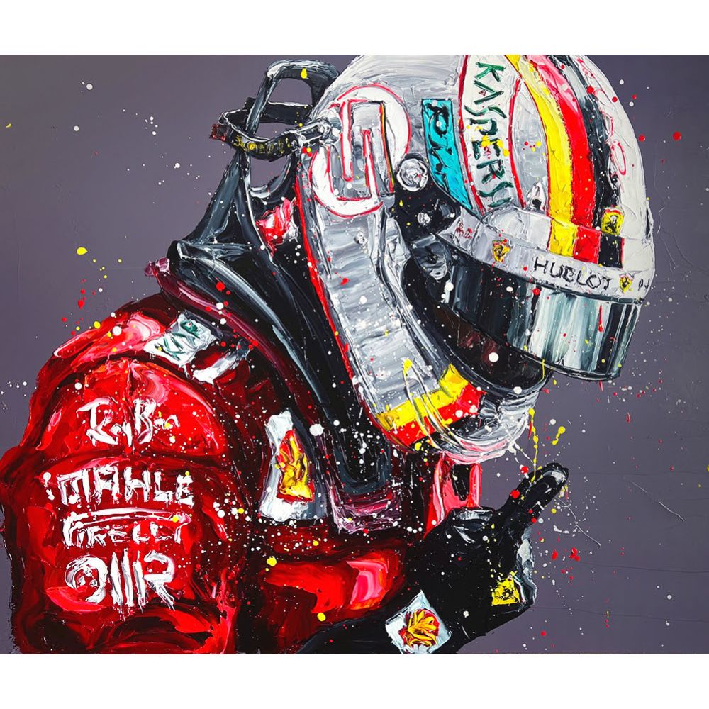 Vettel - Silverstone '18 | Hand Embellished Canvas