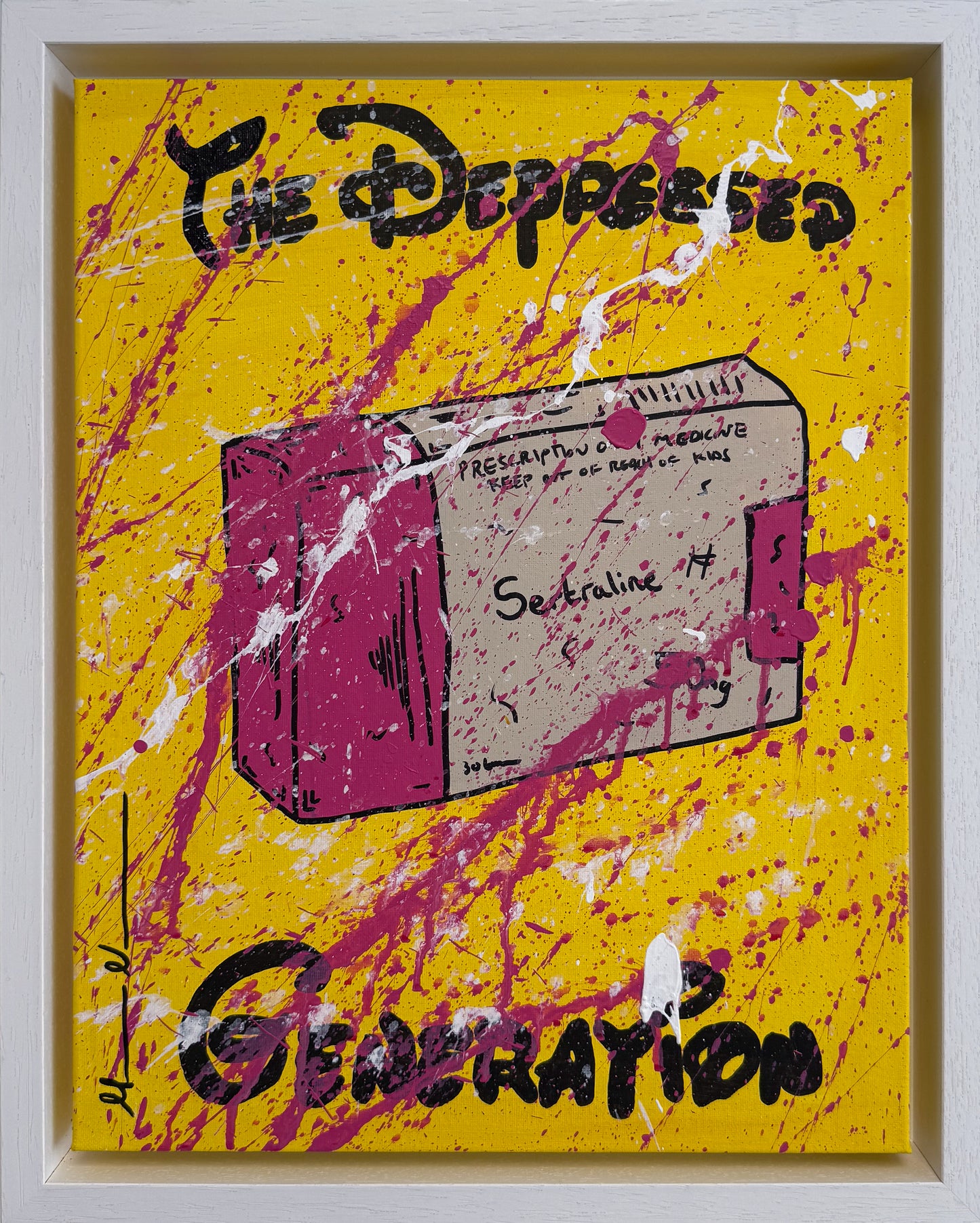 Topshop Topman The Depressed Generation XL Pink Yellow The Depressed Generation text art street art spray can romantic pop art painting original Mason Newman love
J'adoro Aries investment artist investment art From the Library of Bruce Wayne Forbes 30 under 30 figurative emerging artist contemporary art colourful Batman Aries Ascot For Sale