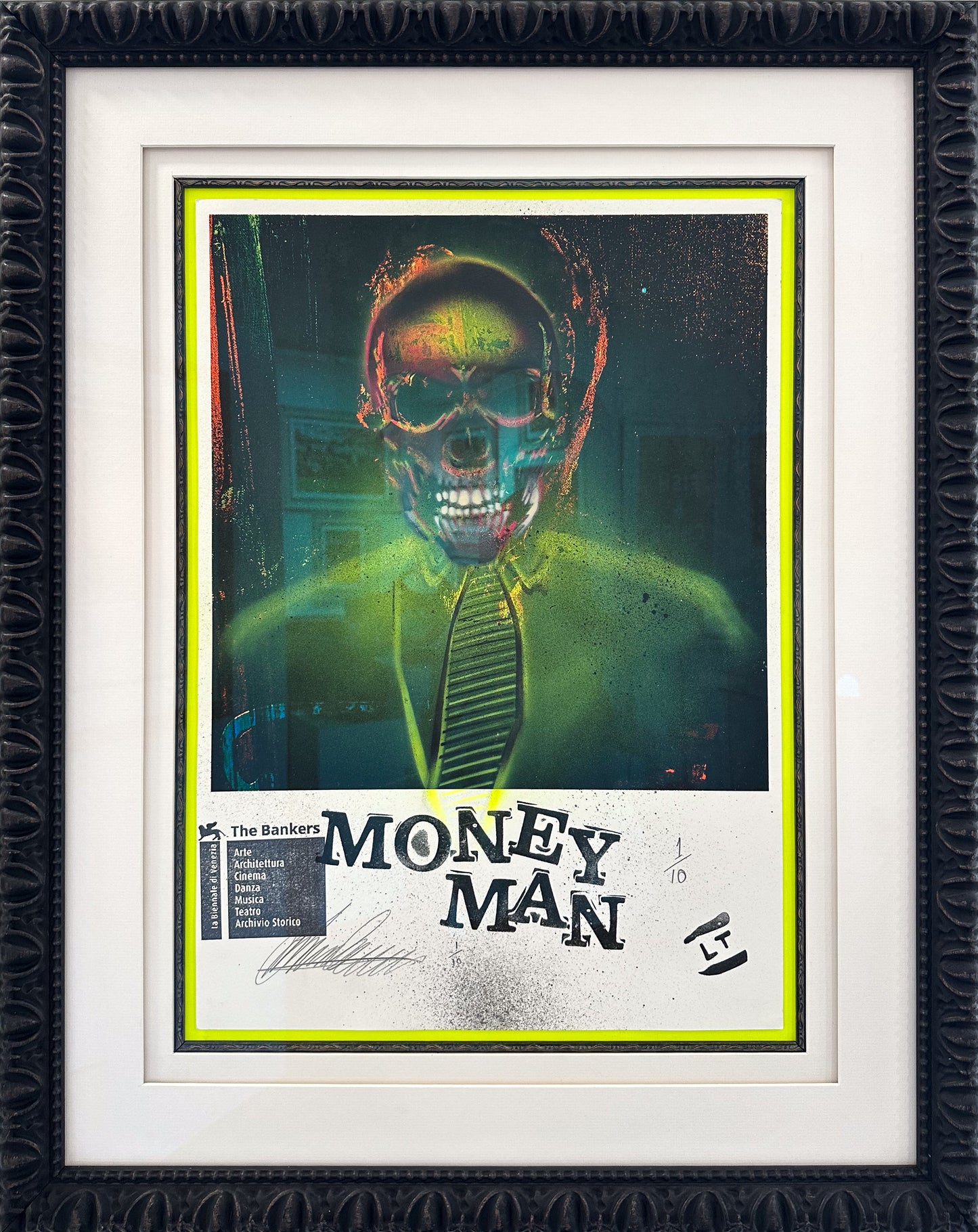 Lincoln Townley "Money Man" original painting from the Bankers series, a statement piece for luxury interiors in Windsor or Wentworth.