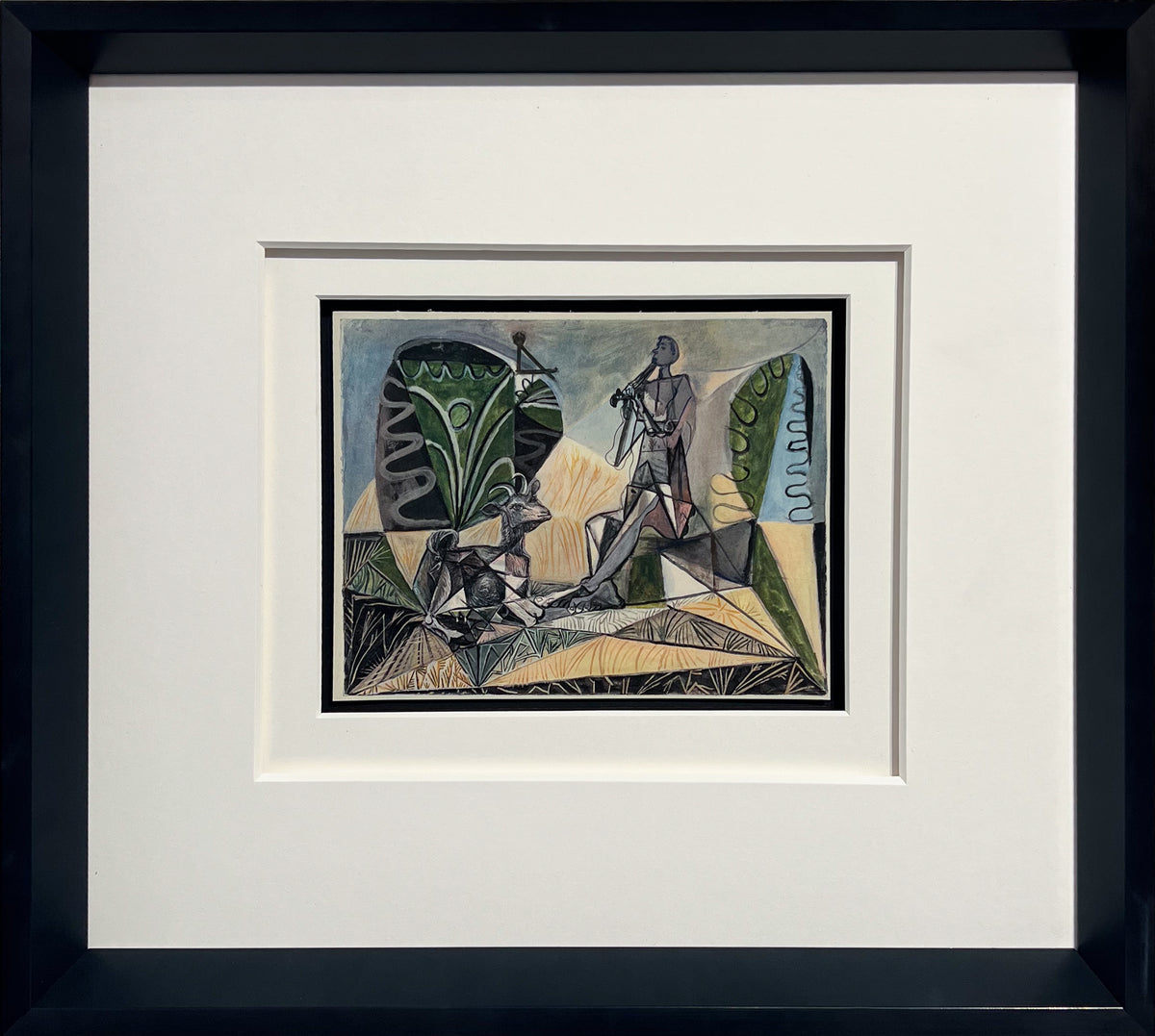 Picasso pastoral scene of a goat and a shepherd