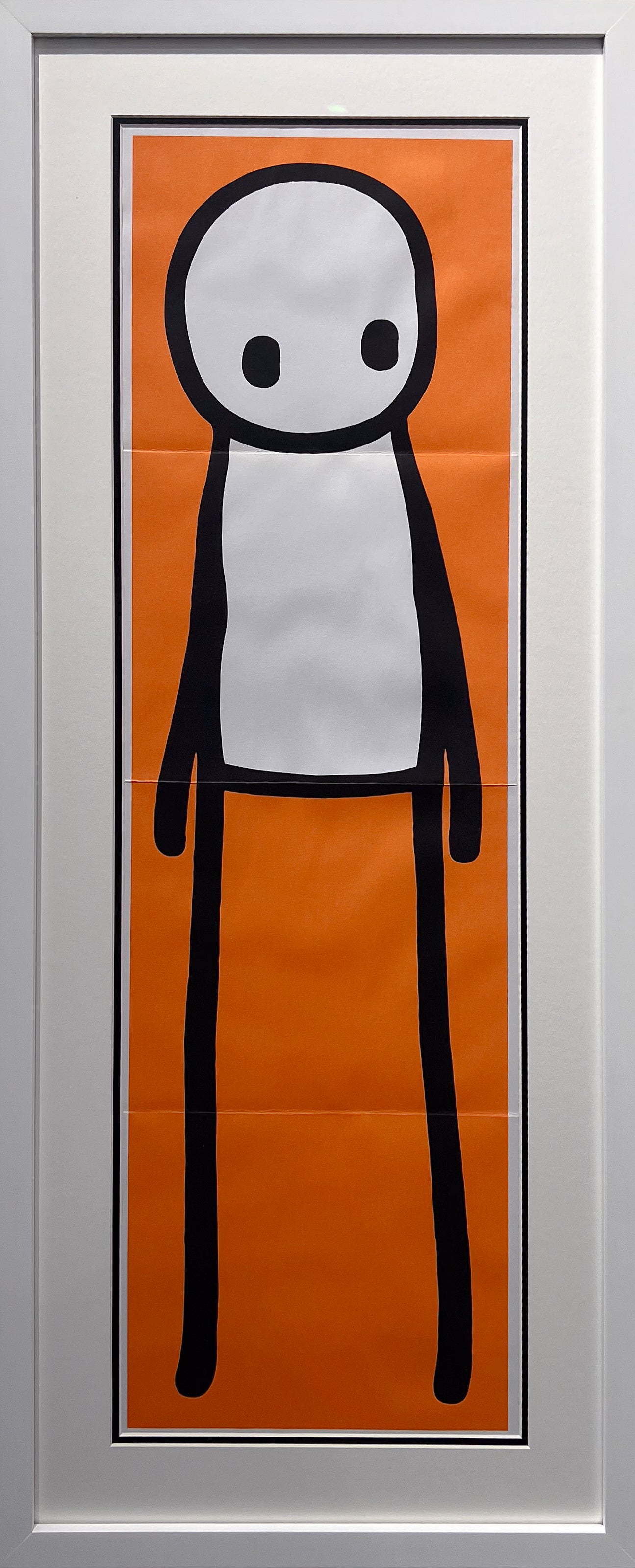 Stik "Standing Figure" (Orange) offset lithograph on wove paper. A classic urban art investment piece available at Creed Gallery, the premier Art Gallery near London serving Virginia Water, Wentworth, and Sunningdale.