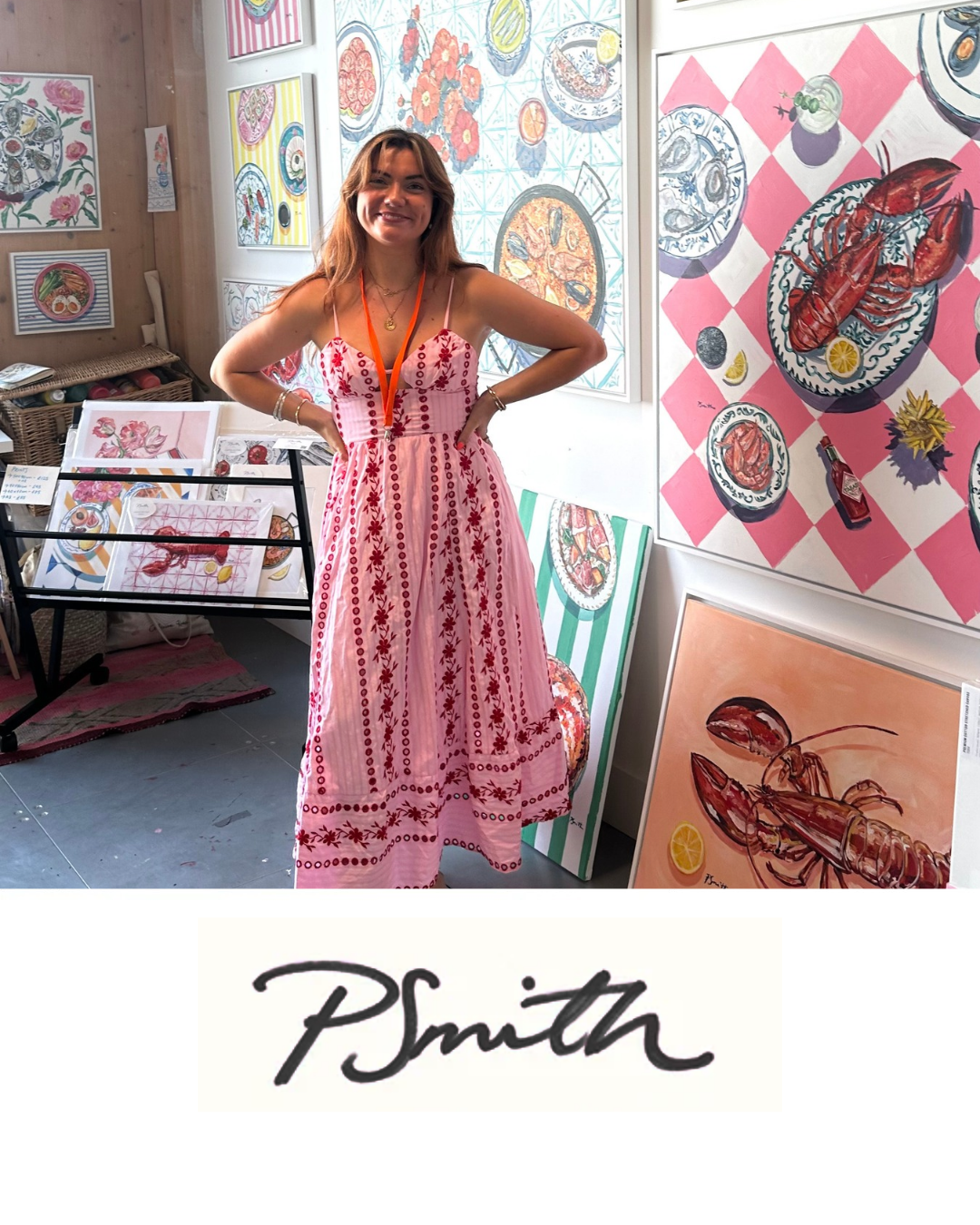 pippa-smith-artist-studio-lobster-paintings