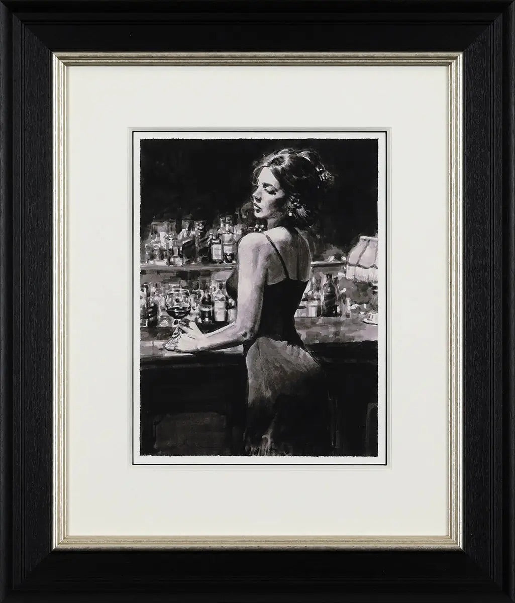Framed black and white photograph of a woman at a bar.

Yelena at Las Brujas

romantic

portrait

noir

love

Late Night Call

fine art

figurative

Fabian Perez

edition

black and white

For Sale Ascot Framed Artwork