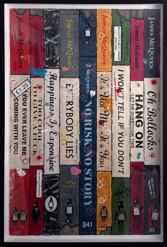 Collage of book spines with various titles and designs

unique

text art

romantic

pop art

original

love

lenticular

James McQueen

If You Ever Leave Me

HPM Book

fine art

edition

contemporary art

colourful

collector's item

book covers

book

blue

Anthology I | HPM

Anthology I

abstract

Framed Artwork For Sale Ascot 