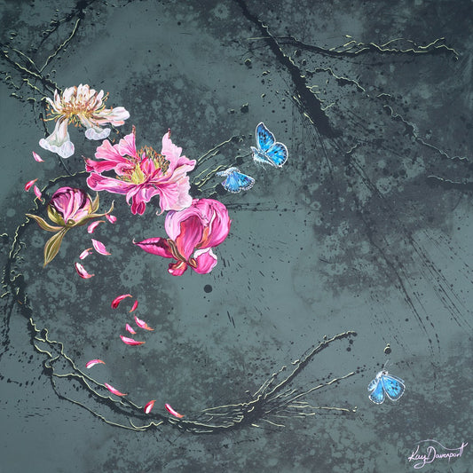 Artistic depiction of pink flowers and blue butterflies on a textured grey background

original

landscape

Kay Davenport

For the love of the Blue's

floral

fine art

contemporary art

colourful

abstract

Framed Surrey Artwork For Sale 