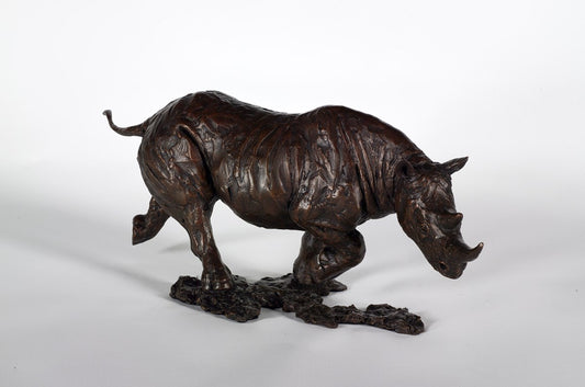 Bronze sculpture of a rhinoceros 

wildlife

Taking Charge

sculpture

Rhino

portrait

gift ideas

fine art

figurative

edition

contemporary art

bronze

Michael Simpson 

For Sale Ascot 