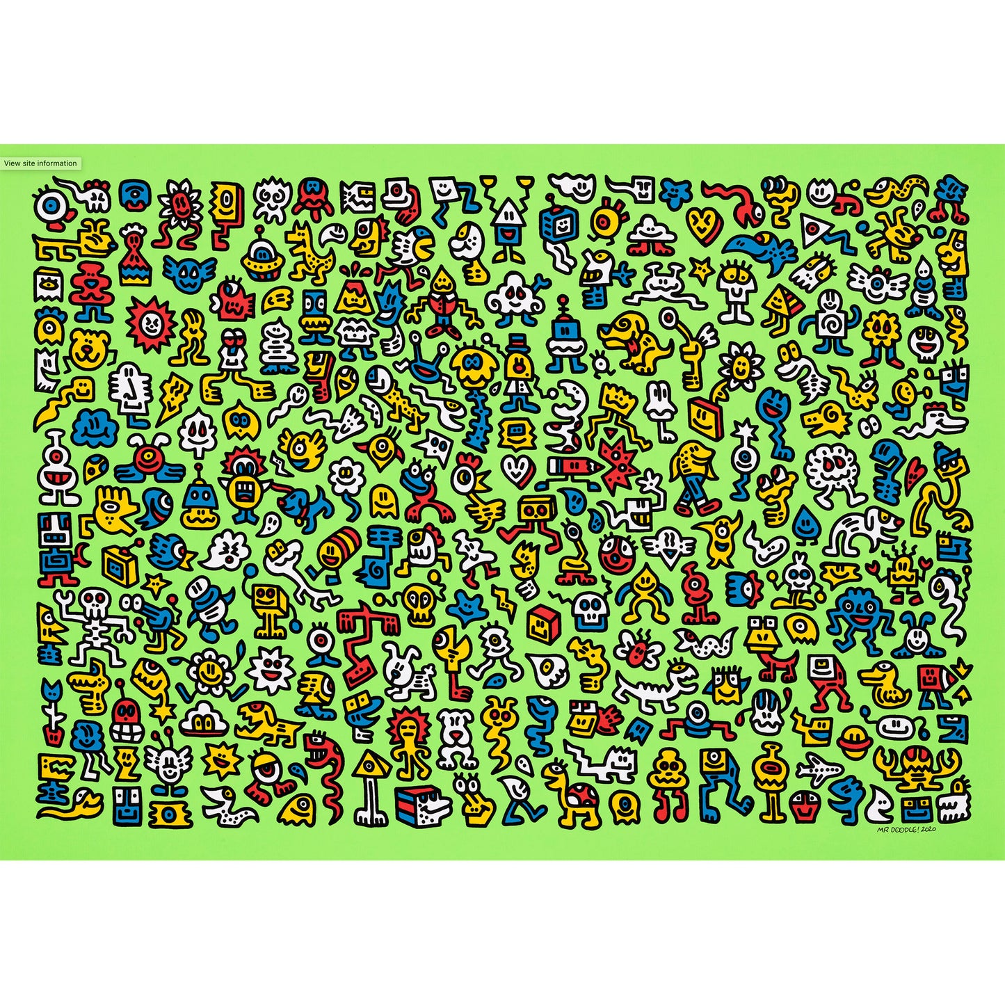 Colourful abstract patterns on a green background

signed limited edition

print

pop art

political art

original

Mr Doodle

heart

edition

Doodle for Ukraine

contemporary art

colourful

collector's item

Alien Town

For Sale Framed Artwork Surrey 