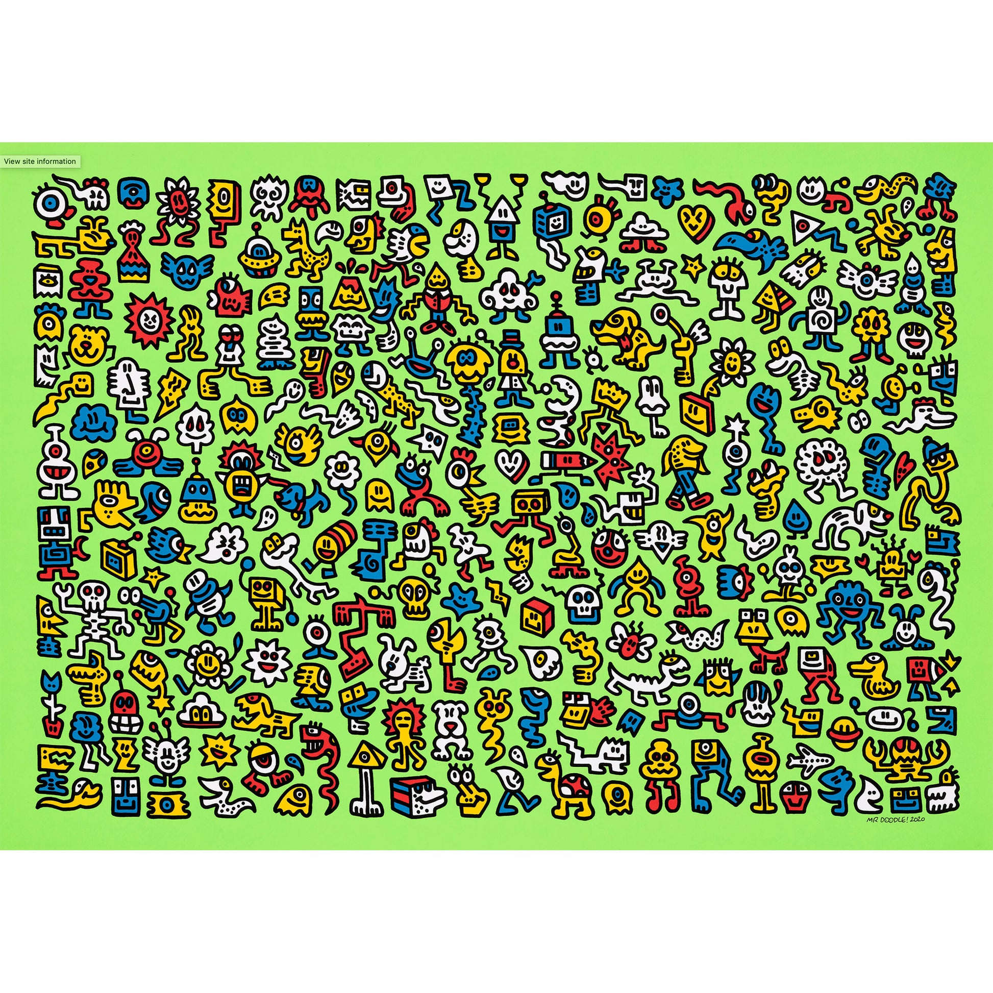 Colourful abstract patterns on a green background

signed limited edition

print

pop art

political art

original

Mr Doodle

heart

edition

Doodle for Ukraine

contemporary art

colourful

collector's item

Alien Town

For Sale Framed Artwork Surrey 