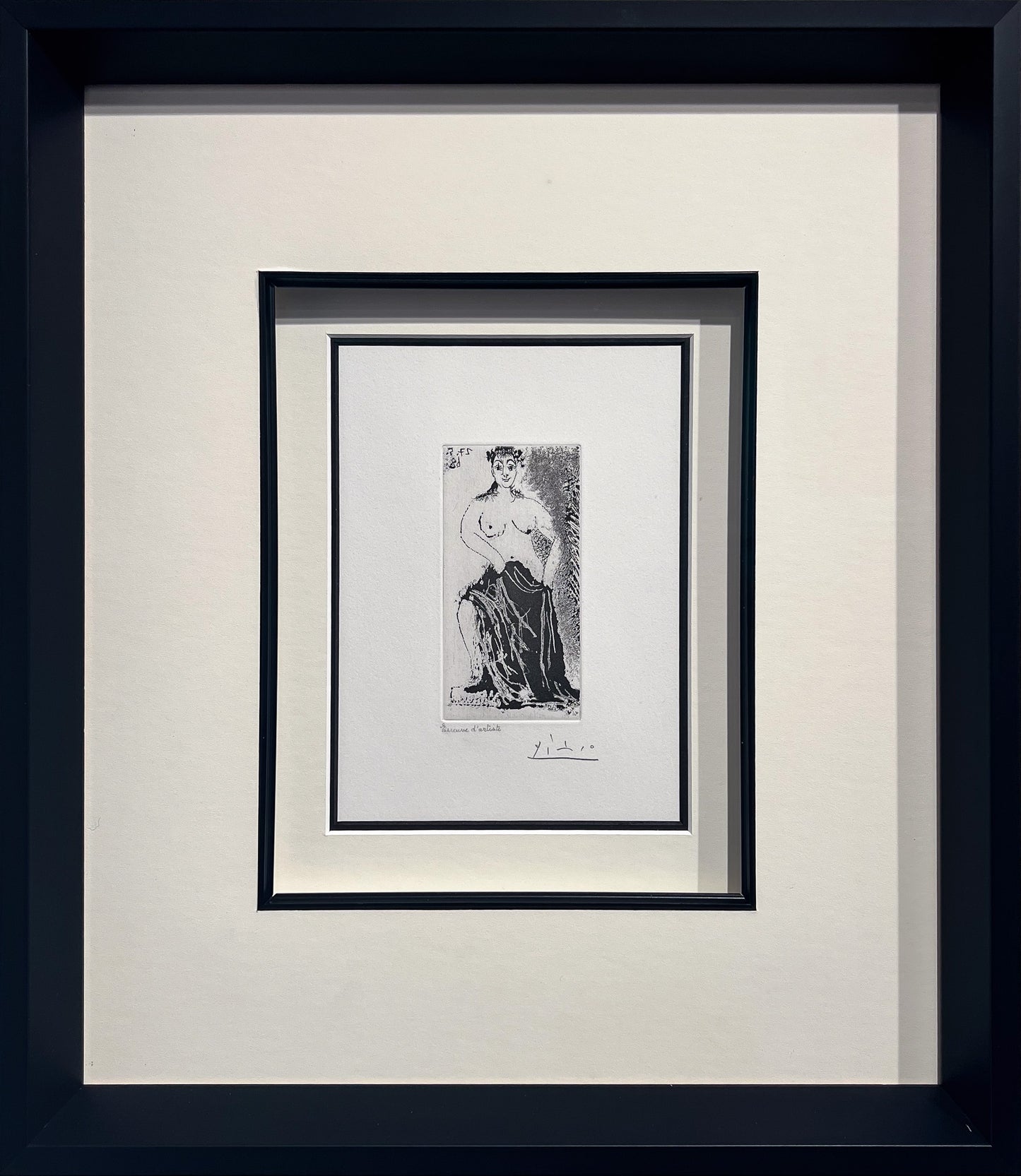 Pablo Picasso Une Maja Posant sur un Piédestal print at Creed Gallery Ascot Berkshire