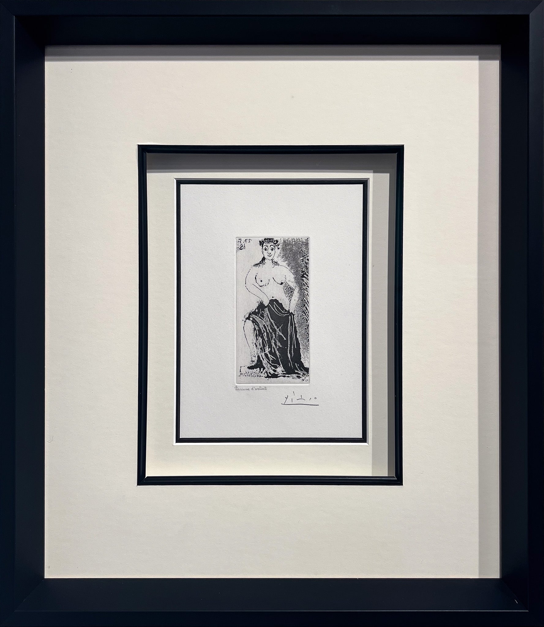 Pablo Picasso Une Maja Posant sur un Piédestal print at Creed Gallery Ascot Berkshire