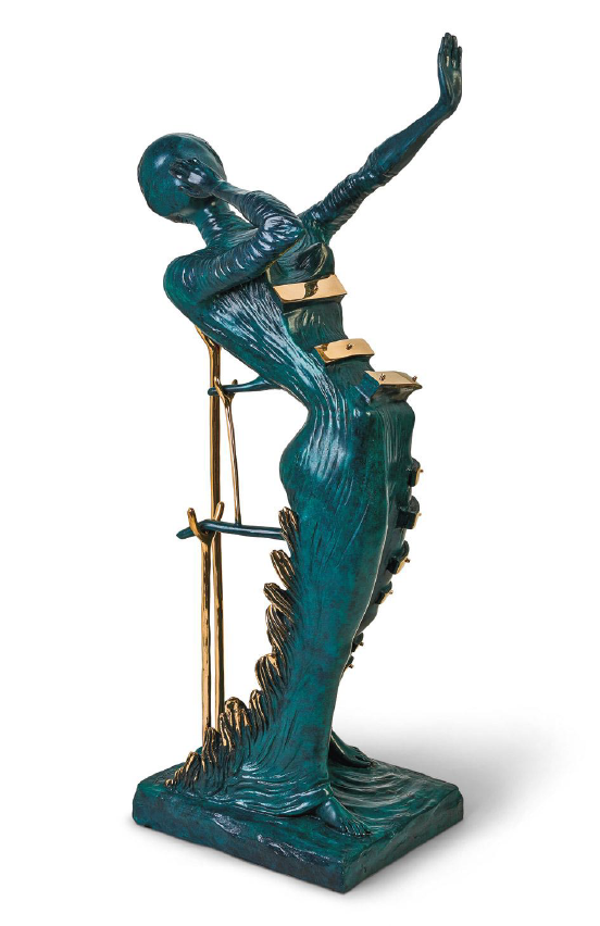 Statue of a figure with outstretched arm and ladder 
Woman Aflame

sculpture

Salvador Dali

portrait

fine art

figurative

edition

contemporary art

bronze

For Sale Ascot Surrey Home Art 