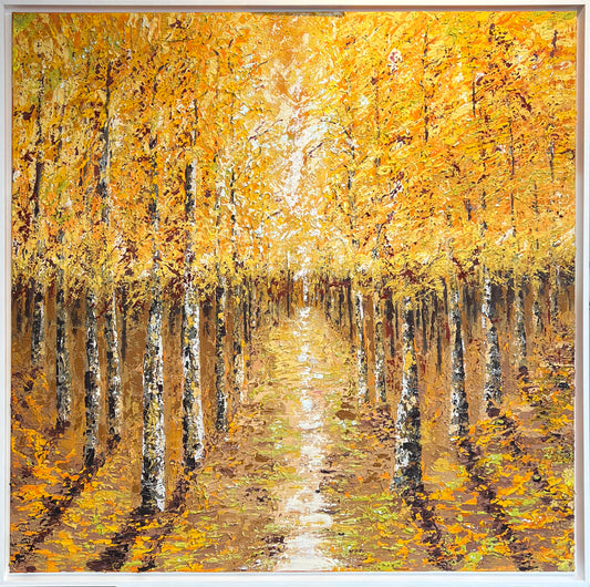 Helena Jay's original Golden Hour, warm golden light filtered through layered ecological symbolism