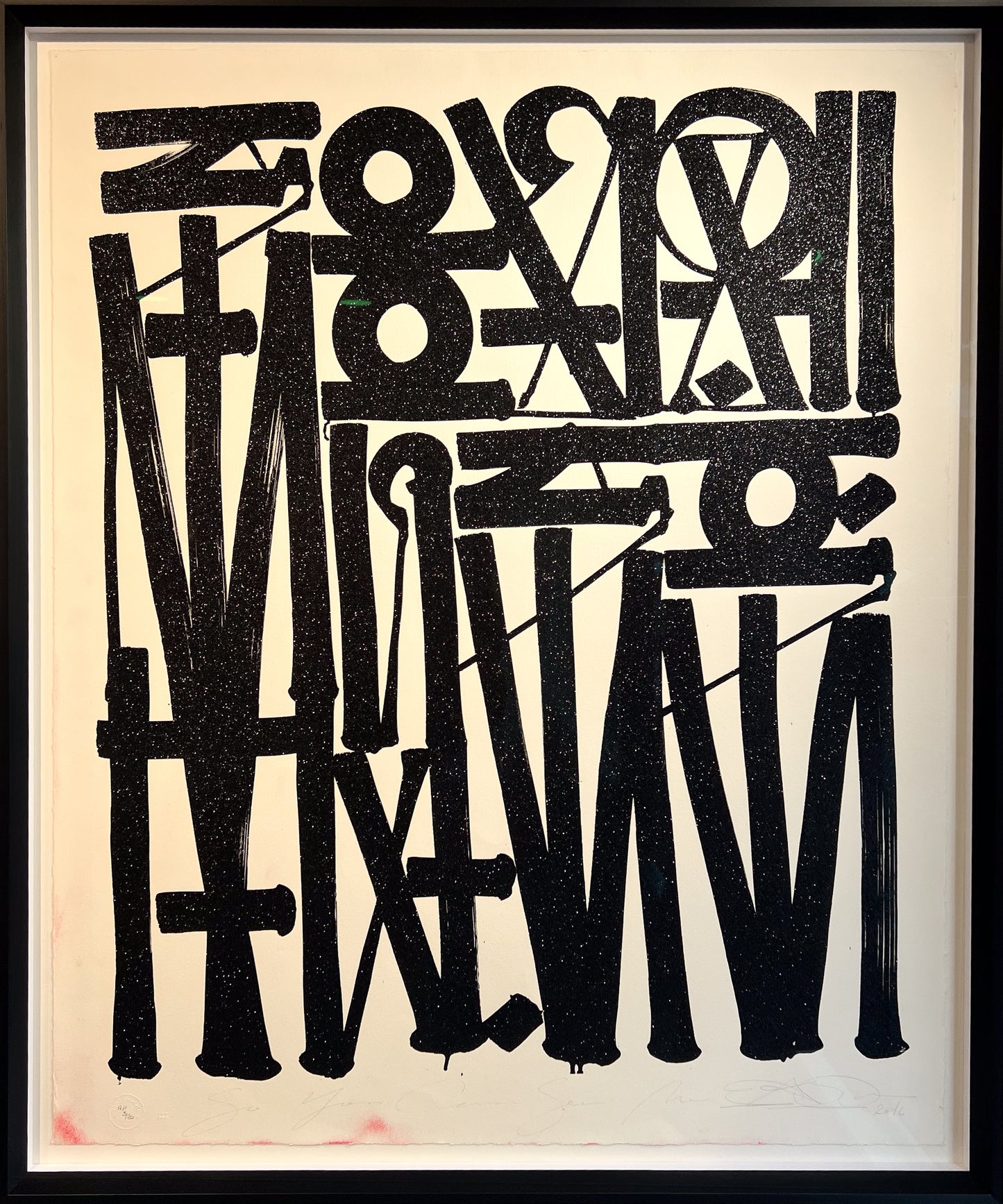 RETNA 'Say My Name, So You Can See Me' limited edition lithograph, Creed Gallery Ascot, Berkshire.