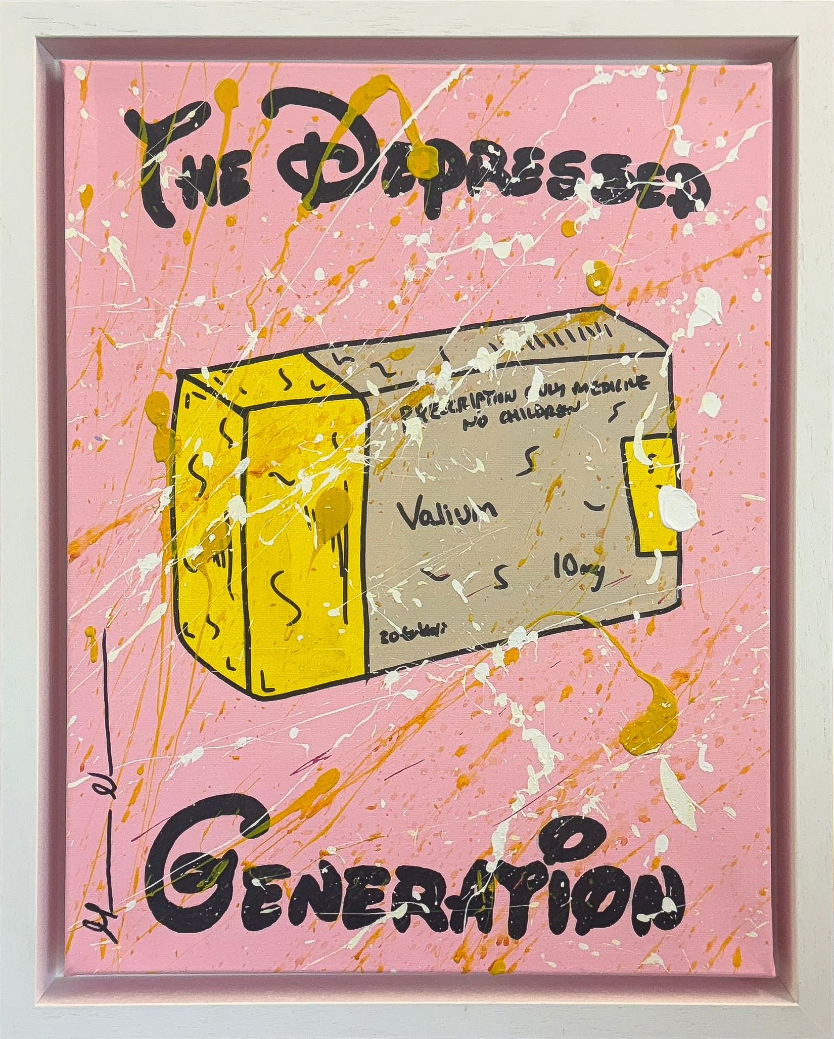 Topshop Topman The Depressed Generation XL Teal Yellow The Depressed Generation text art street art spray can romantic pop art painting original Mason Newman love
J'adoro Aries investment artist investment art From the Library of Bruce Wayne Forbes 30 under 30 figurative emerging artist contemporary art colourful Batman Aries London For Sale 