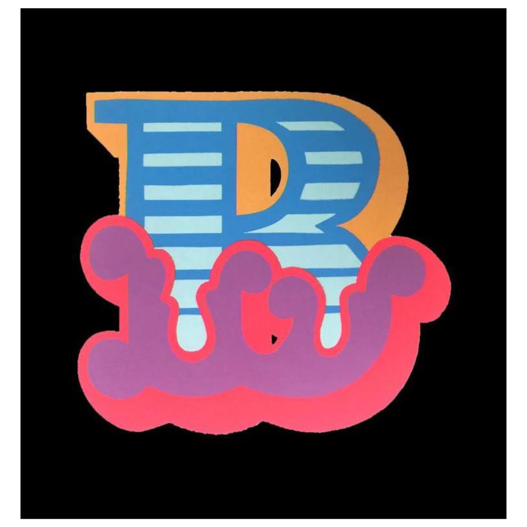 Ben Eine 'B - Purple' signed limited edition 6-colour screen print on fine art paper, available at Creed Gallery Ascot