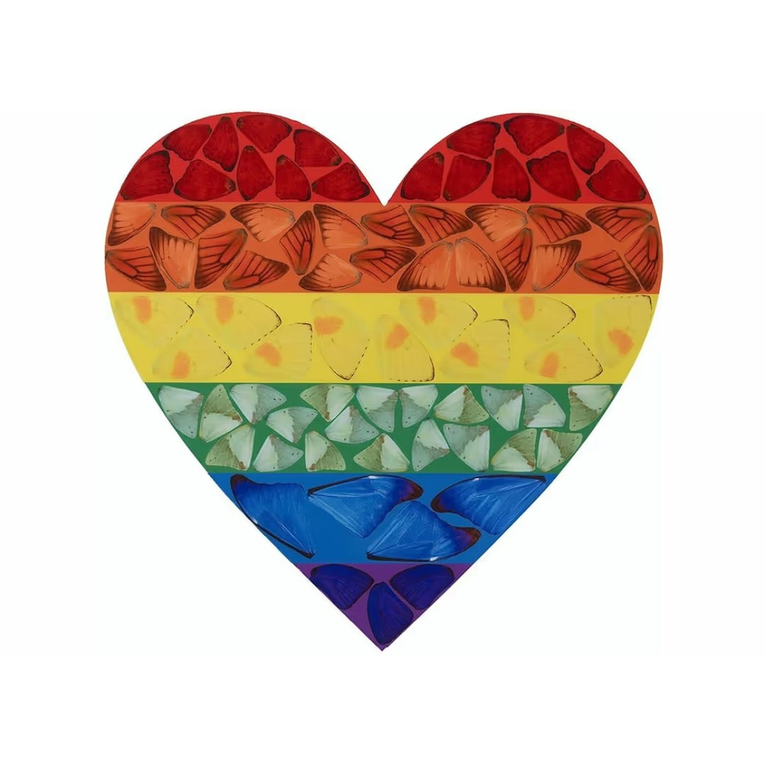 Unframed Damien Hirst "Butterfly Heart" (Small) giclée print on aluminium. A signed and authenticated contemporary masterpiece ready for custom framing. Sourced for discerning collectors in Sunninghill, Ascot, and across the Royal Borough by Creed Gallery.
