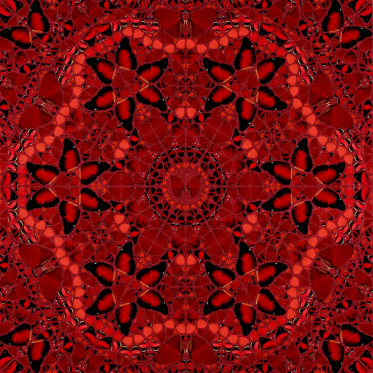 Damien Hirst "Wu Zetian" (H10-1) from The Empresses. Laminated giclée on aluminium composite with screen-printed red glitter. Available at Creed Gallery Ascot, serving Sunningdale and the Wentworth Estate.