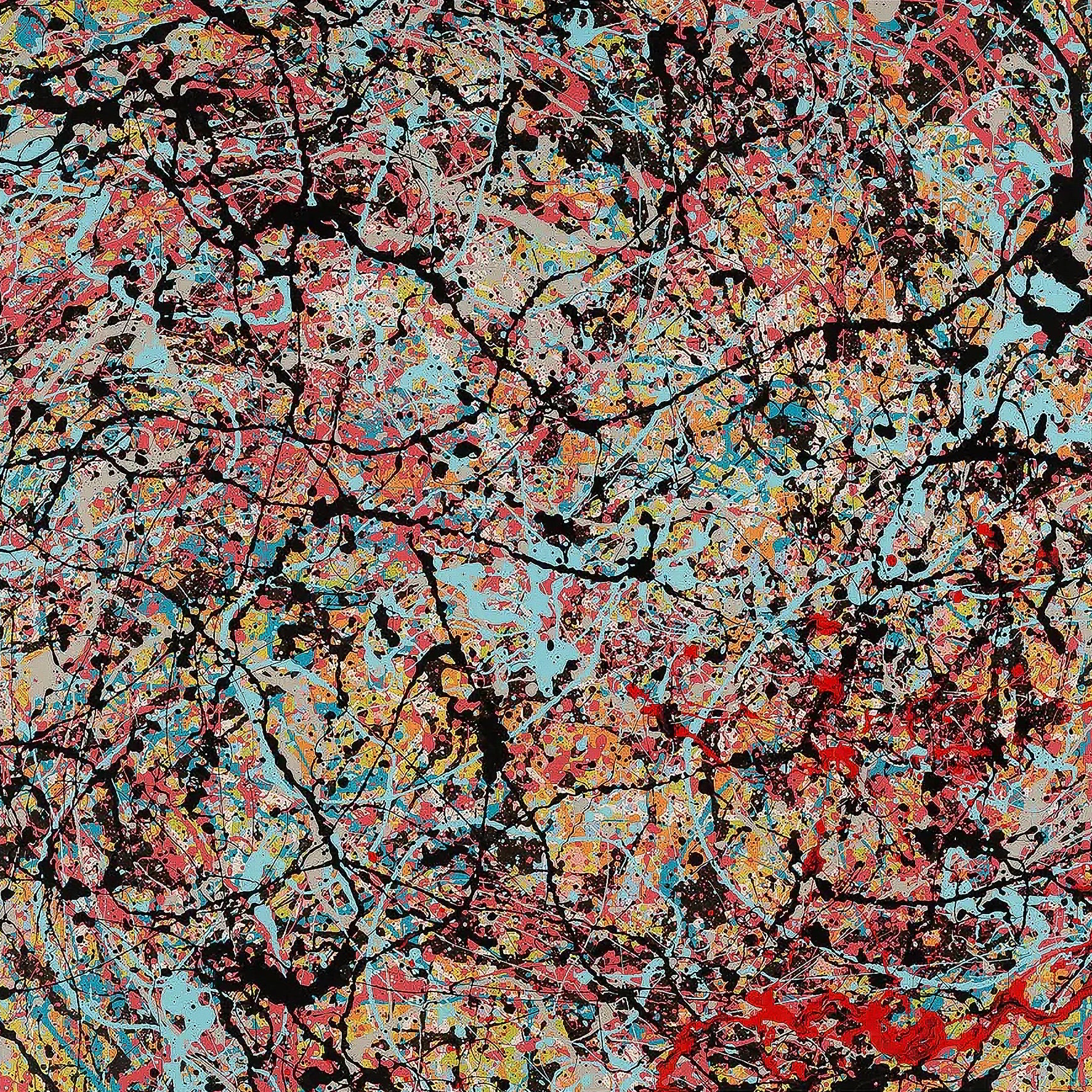 Gravity's Dream by Ed Sheeran, a celestial abstract expressionist print mounted on aluminium, available at Creed Gallery Ascot, Berkshire.