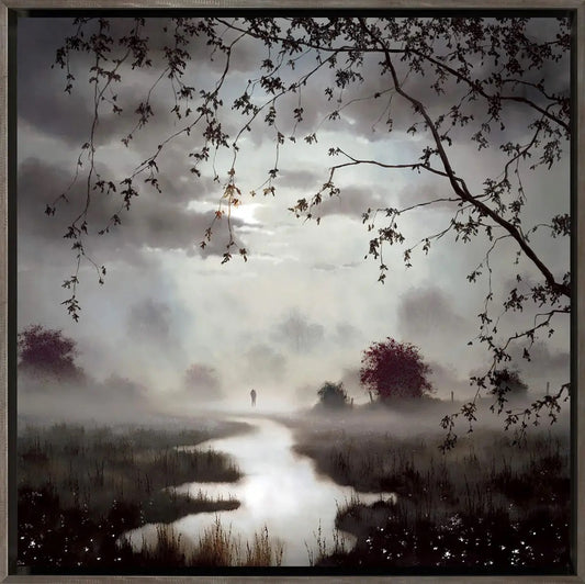 John Waterhouse Chasing the Light limited edition, British landscape, Creed Gallery Ascot, Berkshire.