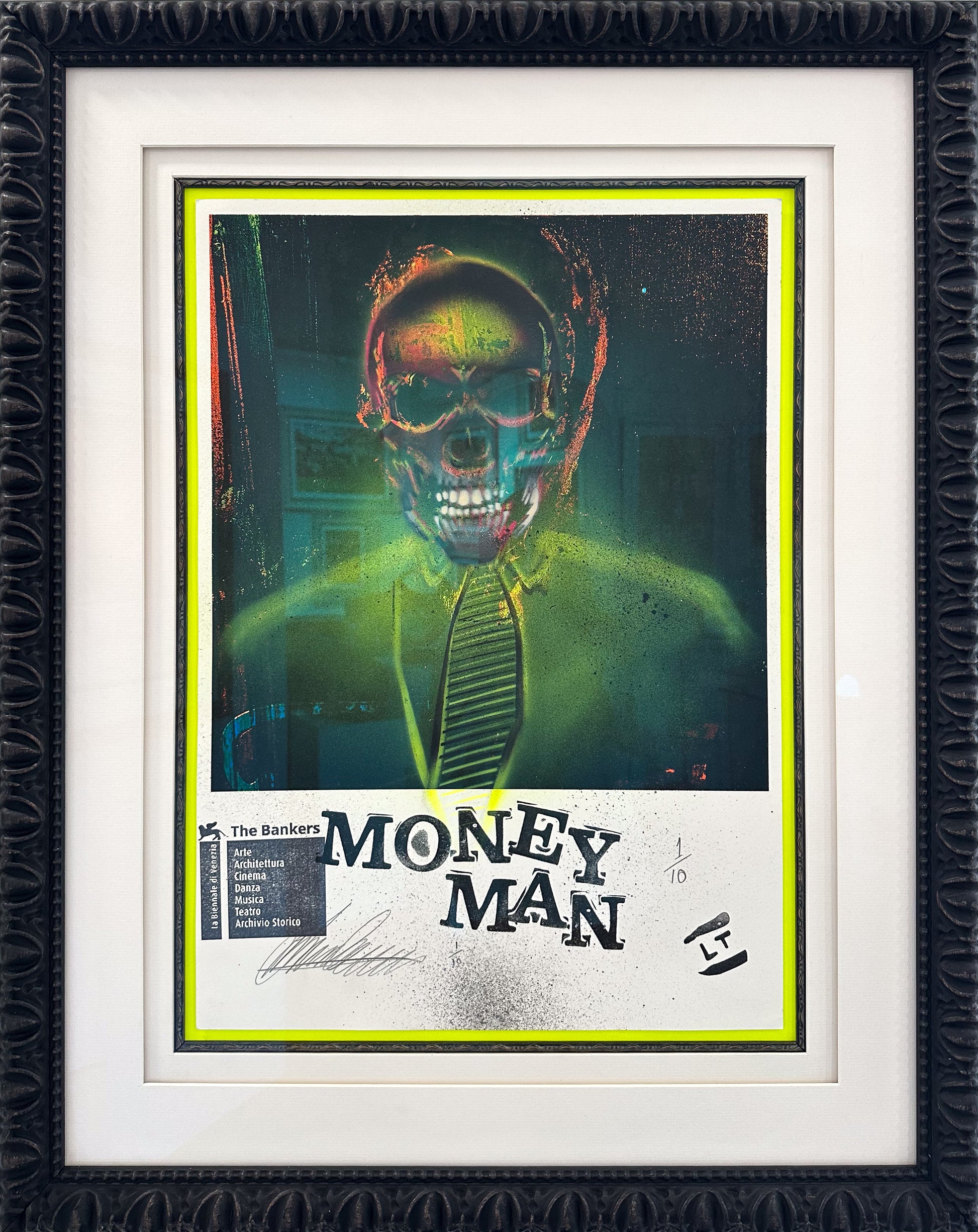 Lincoln Townley "Money Man" original painting from the Bankers series, a statement piece for luxury interiors in Windsor or Wentworth.