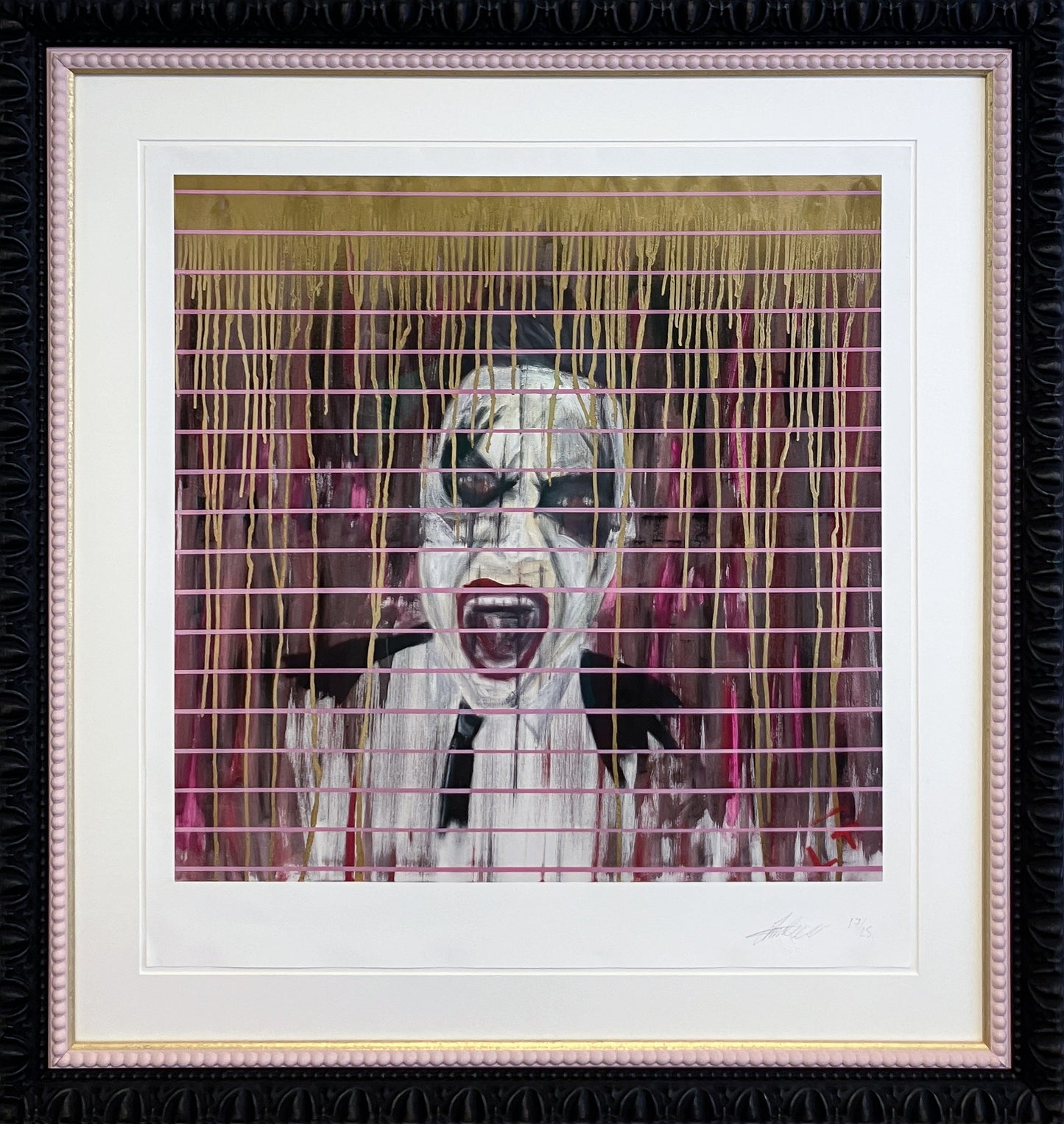 Lincoln Townley Robbie Williams signed limited edition Icons Collection, Creed Gallery Ascot, Berkshire.