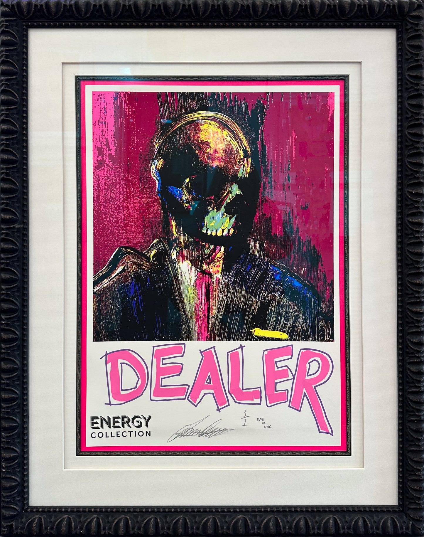Lincoln Townley Skull Banker Dealer original mixed media, psychological expressionism layered surface, Creed Gallery Ascot, Berkshire.