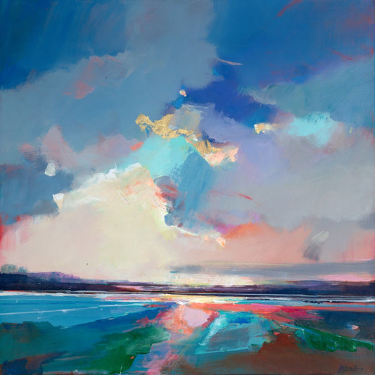 Magdalena Morey Watching the Quiet Shore II original painting at Creed Gallery Ascot Berkshire