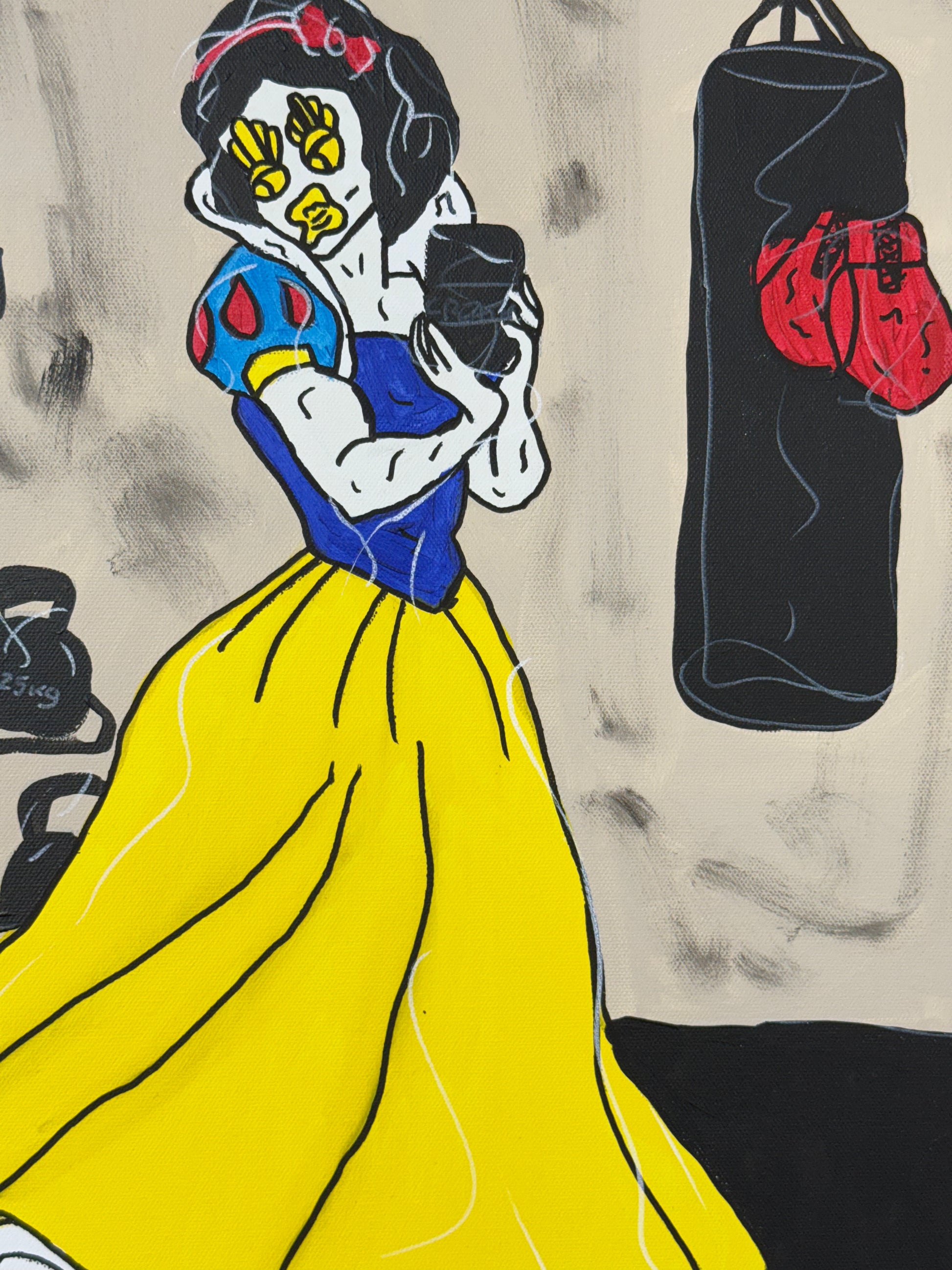 Mason Newman Snow White signature detail original artwork