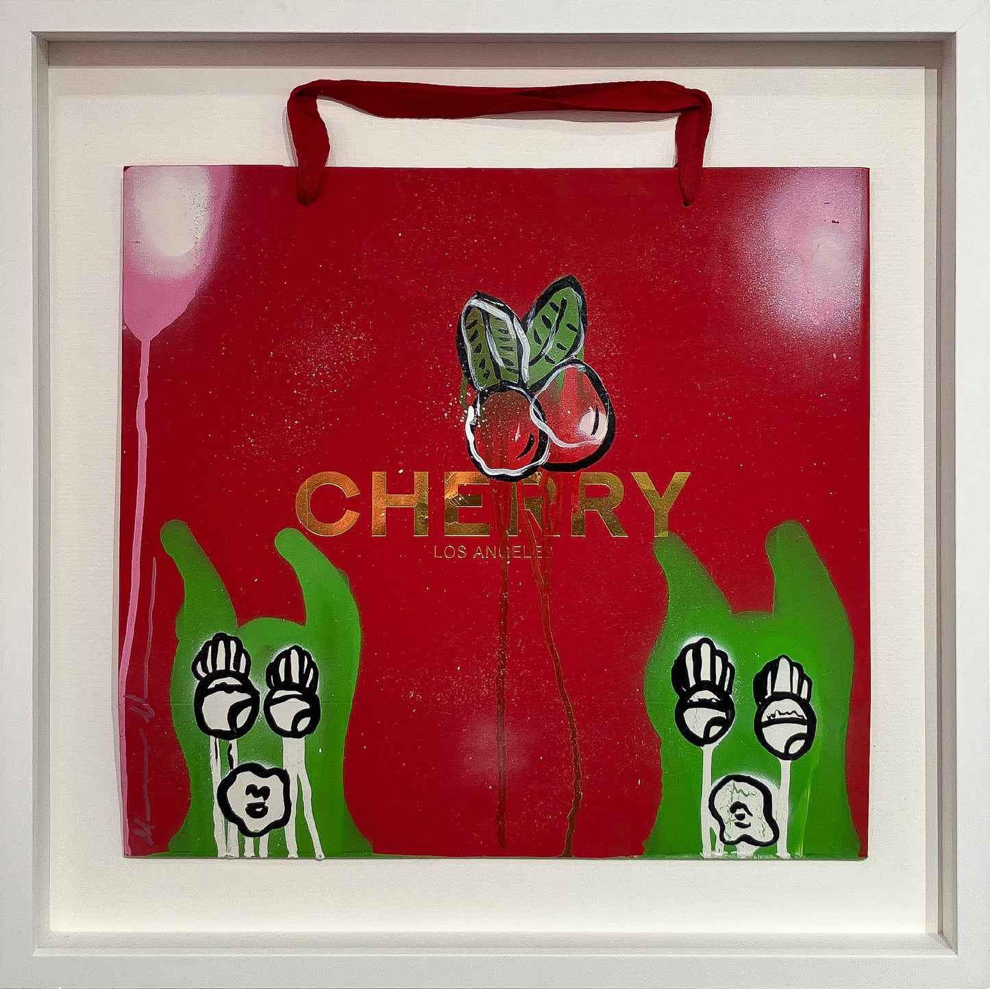 Original pop art painting "Cherry Gang" by Mason Newman, exclusive 1/1 work at Creed Gallery Ascot, serving London and Berkshire.