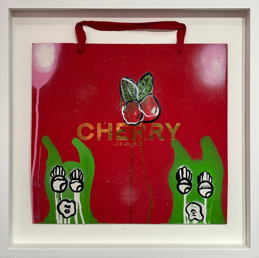 Original pop art painting "Cherry Gang" by Mason Newman, exclusive 1/1 work at Creed Gallery Ascot, serving London and Berkshire.