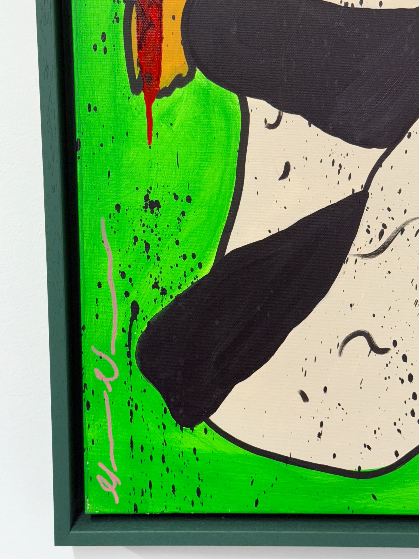 Mason Newman Green Playboy signature detail original artwork