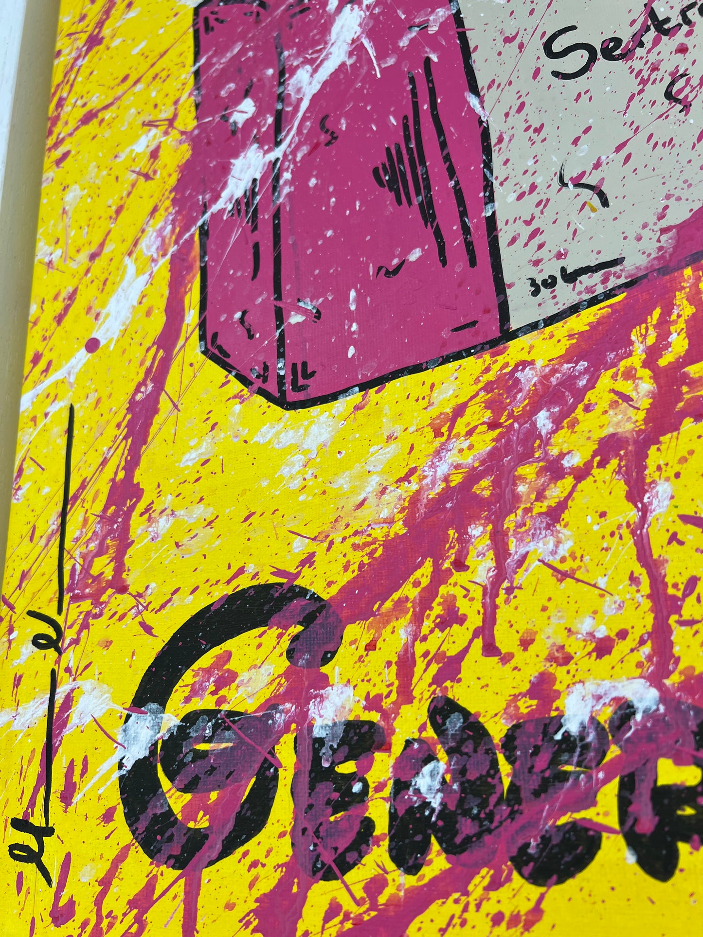 Mason Newman original 1-of-1 painting on display at Creed Gallery Ascot, ideal for luxury London and Berkshire home interiors.