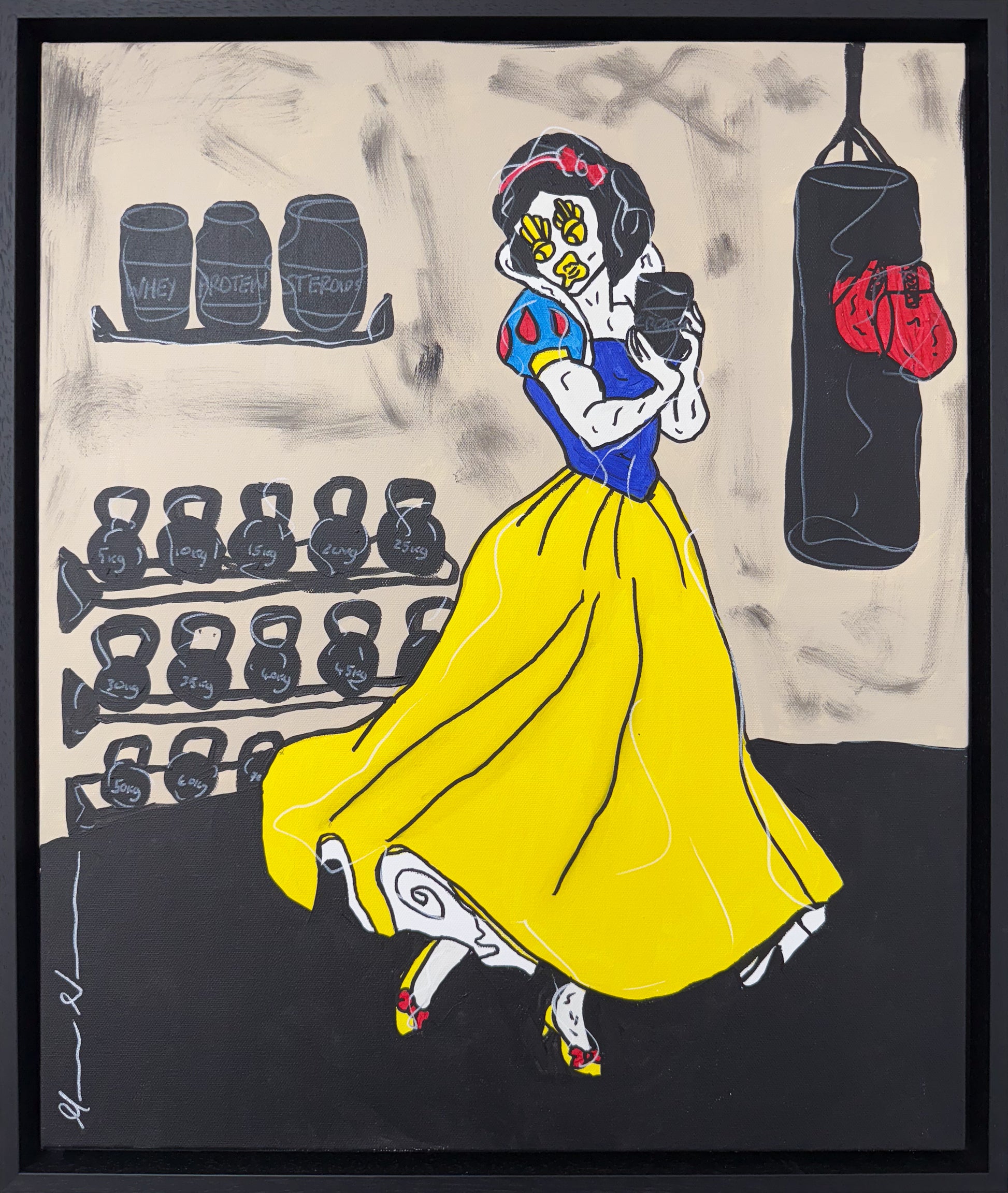 Mason Newman Snow White original artwork at Creed Gallery Ascot Berkshire
