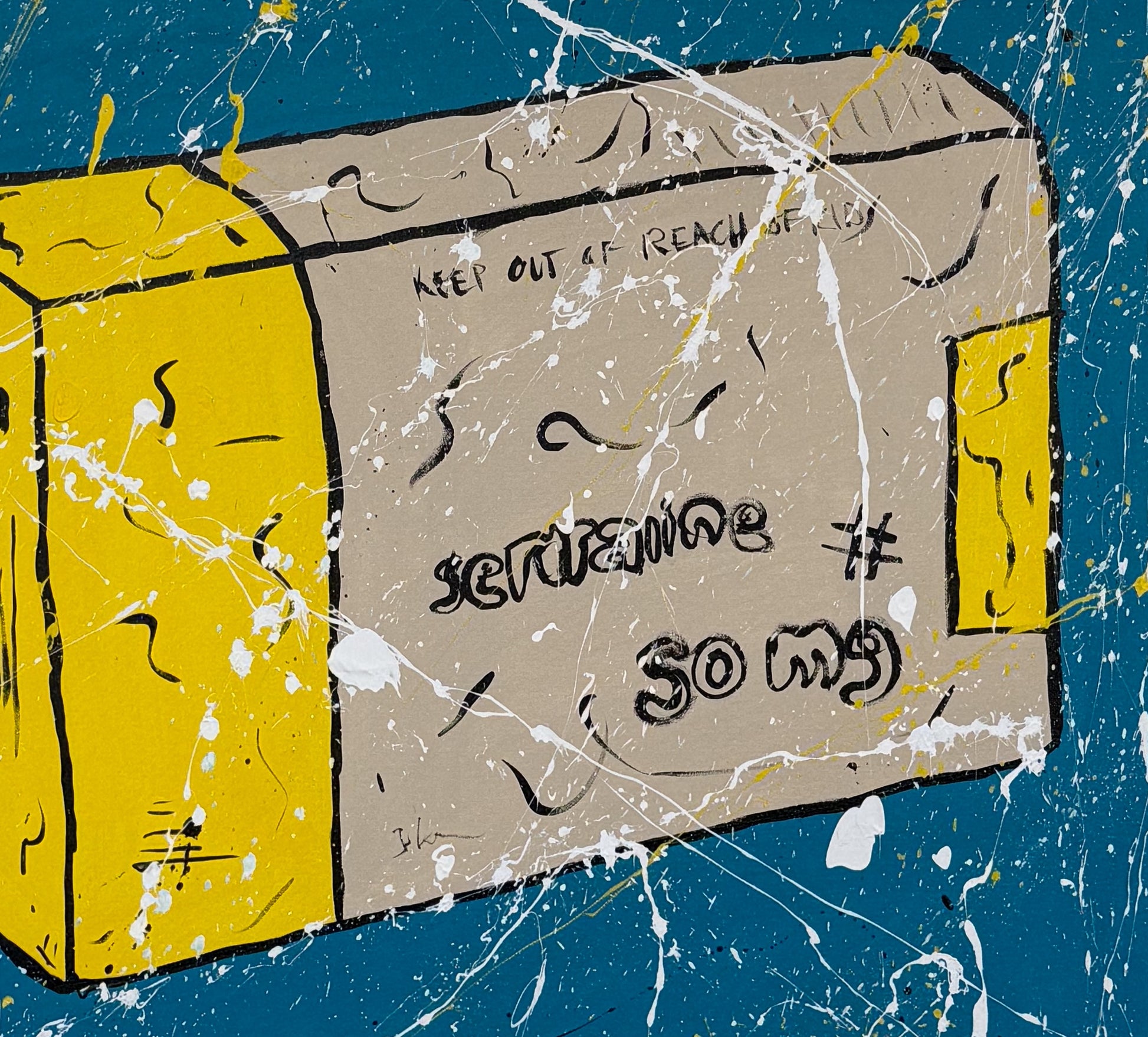 Large-format Mason Newman original painting displayed in-gallery, ideal for luxury London and Ascot home interiors.