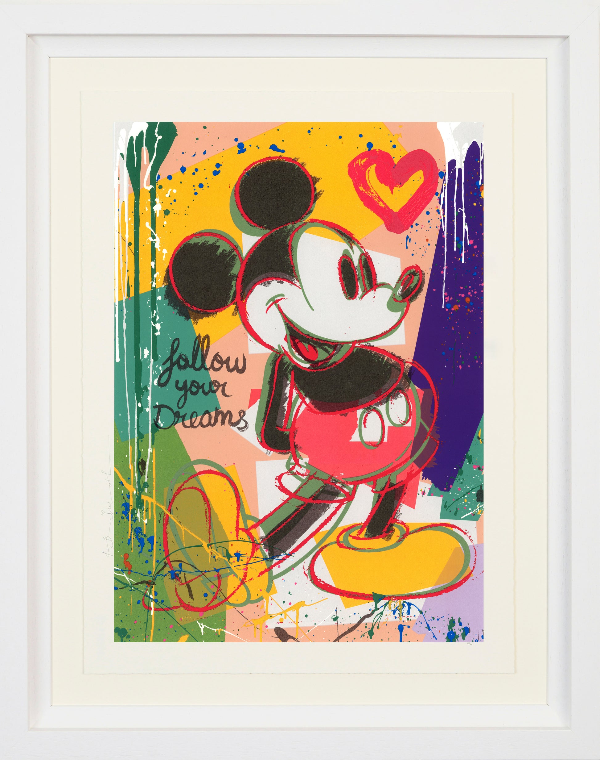 Mr Brainwash A Heart Full of Dreams Disney limited edition silkscreen, Creed Gallery Ascot, Berkshire.