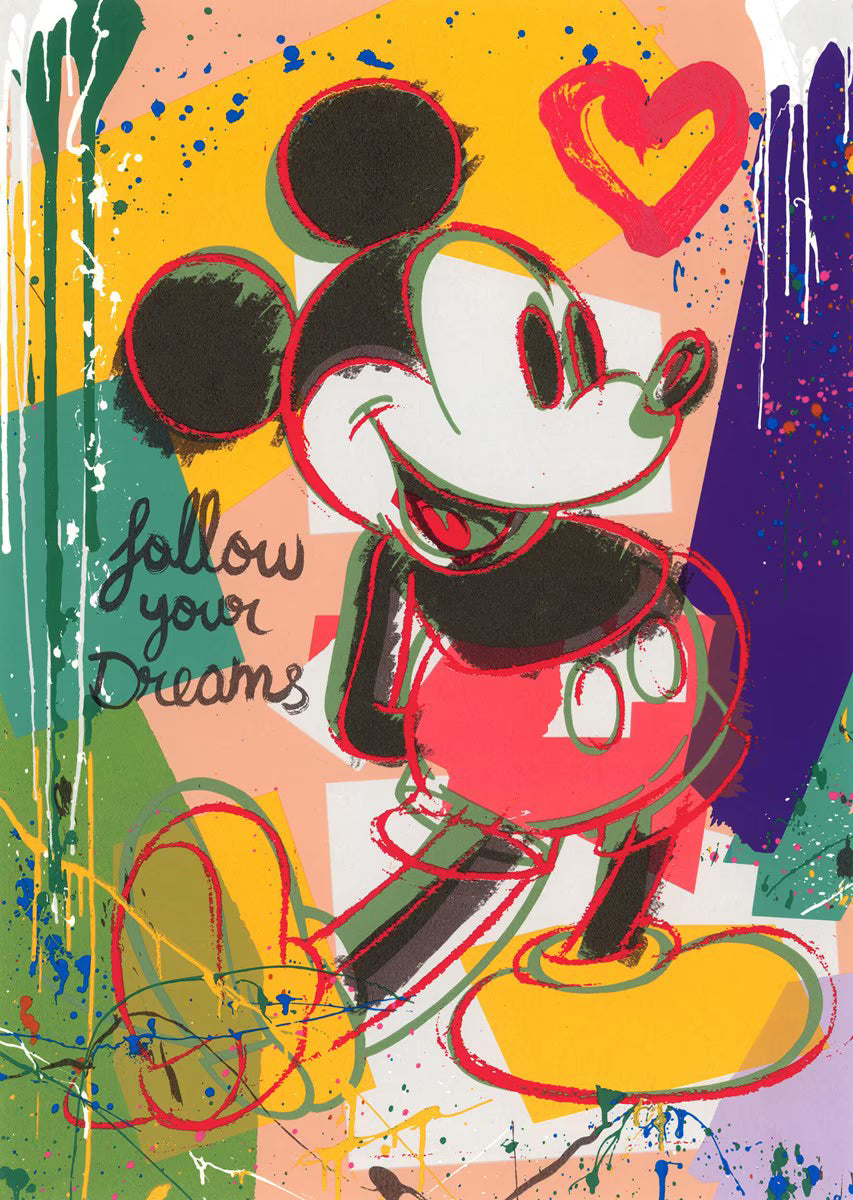 Mr Brainwash A Heart Full of Dreams Disney limited edition silkscreen, Creed Gallery Ascot, Berkshire.