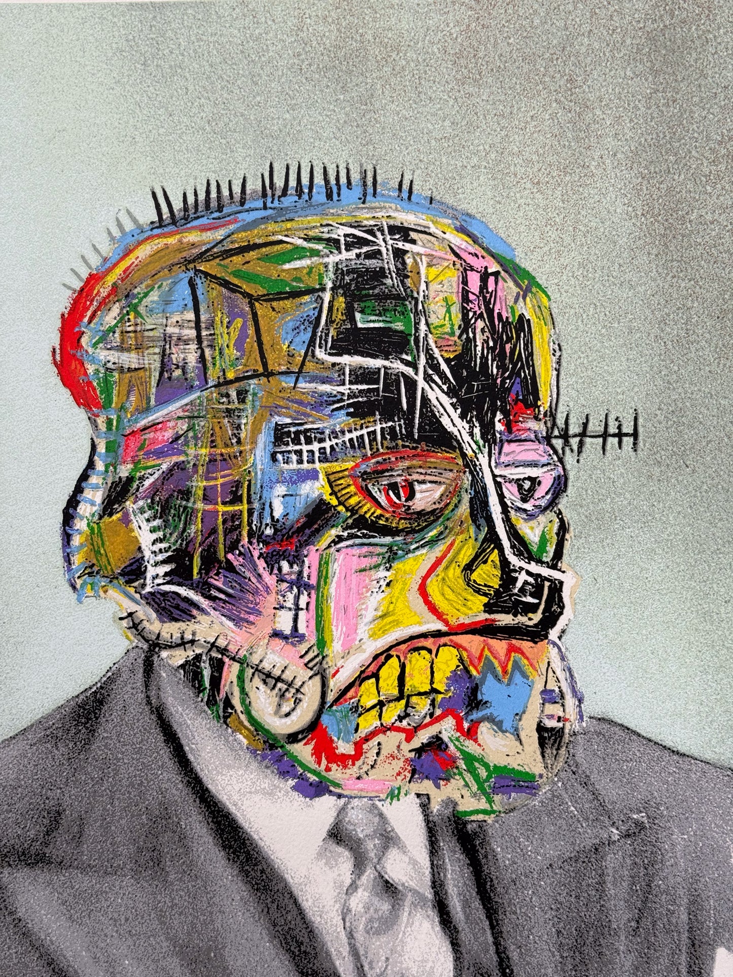 Mr Brainwash BasquiART limited edition, Basquiat homage Pop Art, Creed Gallery Ascot, Berkshire.