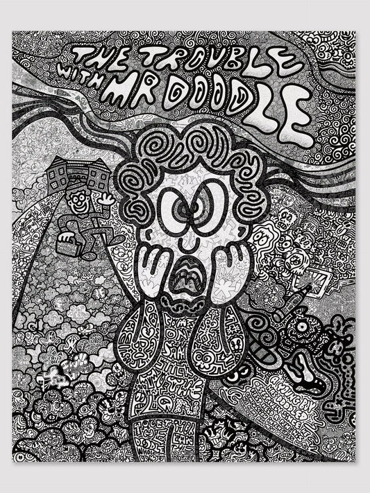 Mr Doodle The Trouble with Mr Doodle official film poster, Creed Gallery Ascot, Berkshire.