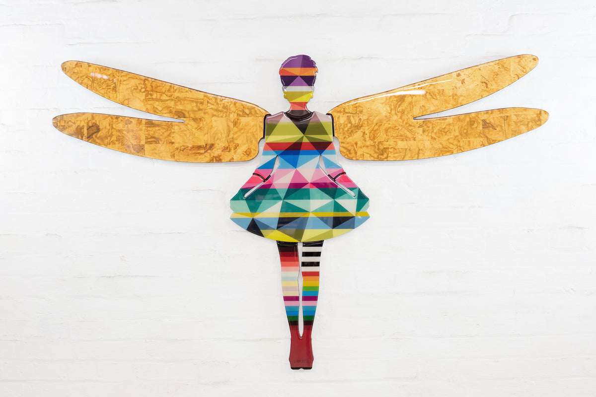 Lhouette | Firefly – Geo Striped | Original Wall Sculpture