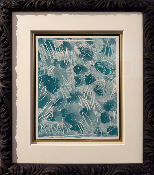 Pablo Picasso Variant of Faces La Chevre-Feuille 1943 zincograph, Creed Gallery Ascot, Berkshire.