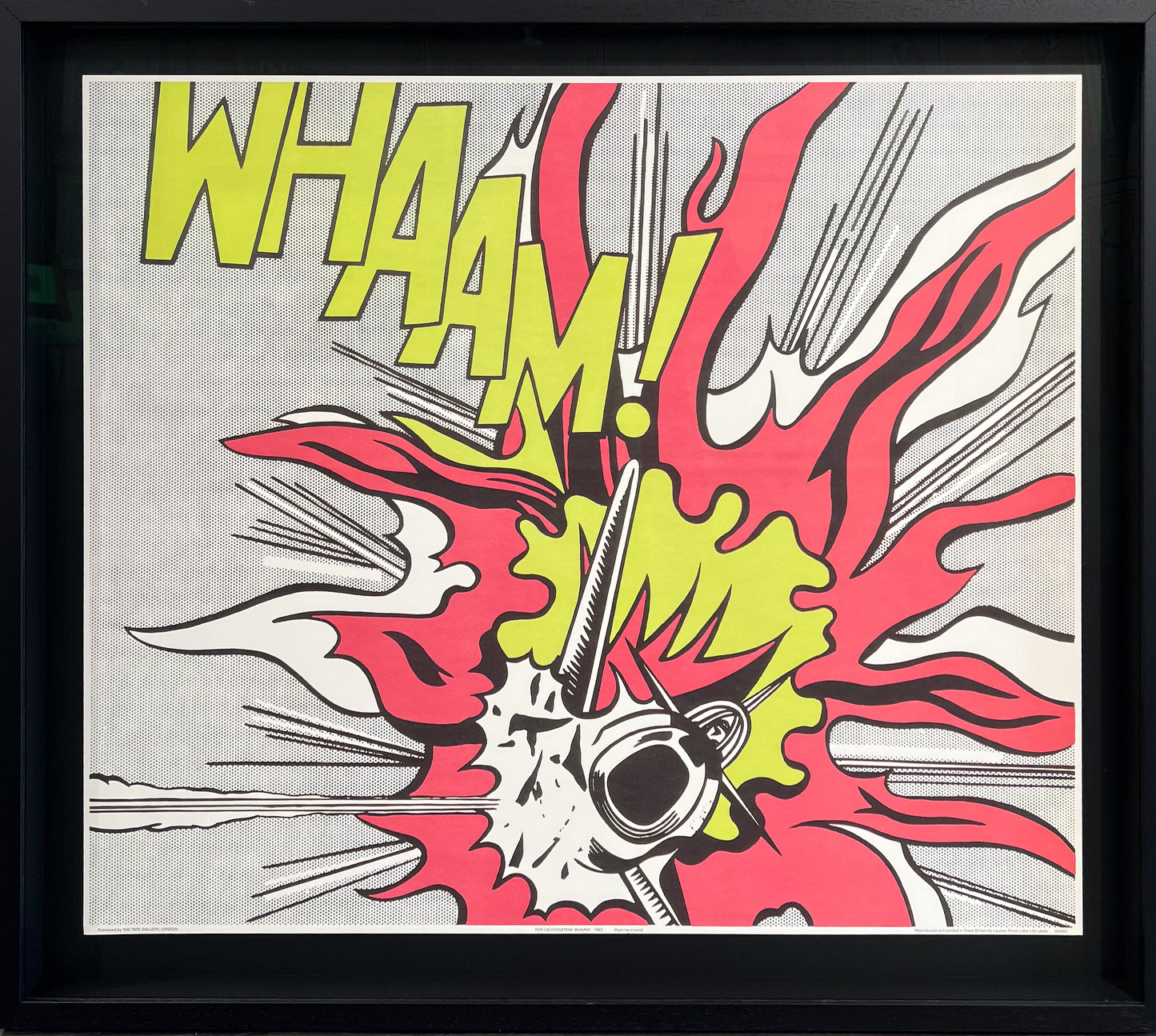 Roy Lichtenstein Whaam right panel Tate Gallery Edition offset lithograph, Creed Gallery Ascot, Berkshire.