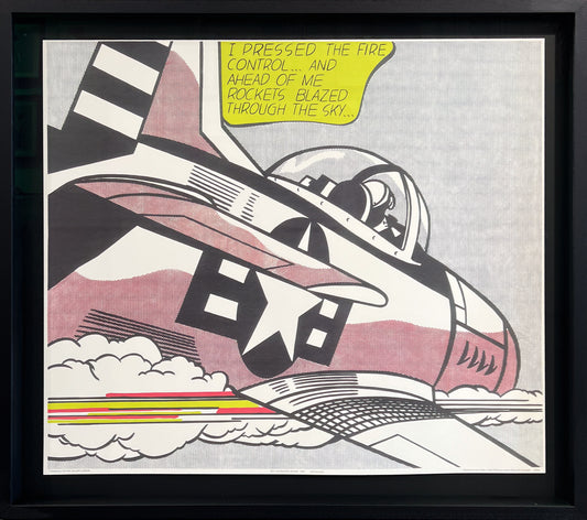 Roy Lichtenstein Whaam diptych Tate Gallery Edition offset lithograph, Pop Art, Creed Gallery Ascot, Berkshire.