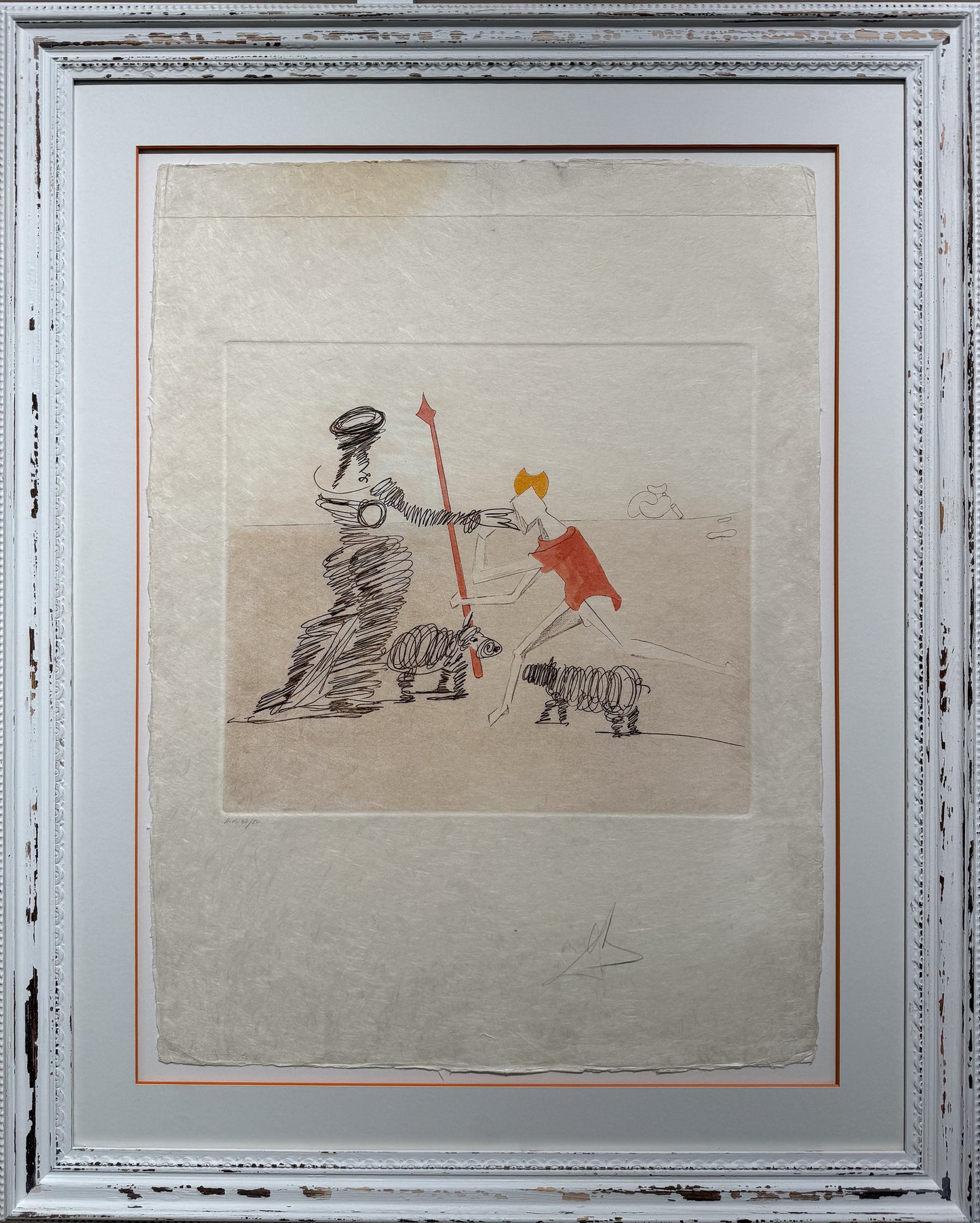 Salvador Dali Pastorale 1980 etching aquatint Japon paper hand-signed Artist's Proof Don Quichotte, Creed Gallery Ascot.
